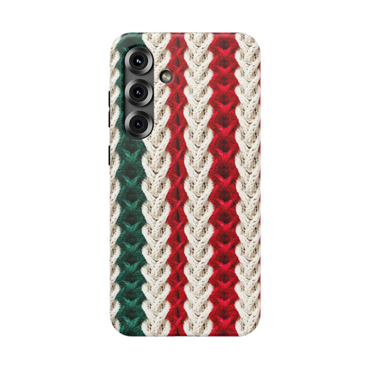 Vintage Christmas Crocheted Afghan Phone Case - Christmas Phone Case Impact-Resistant Case