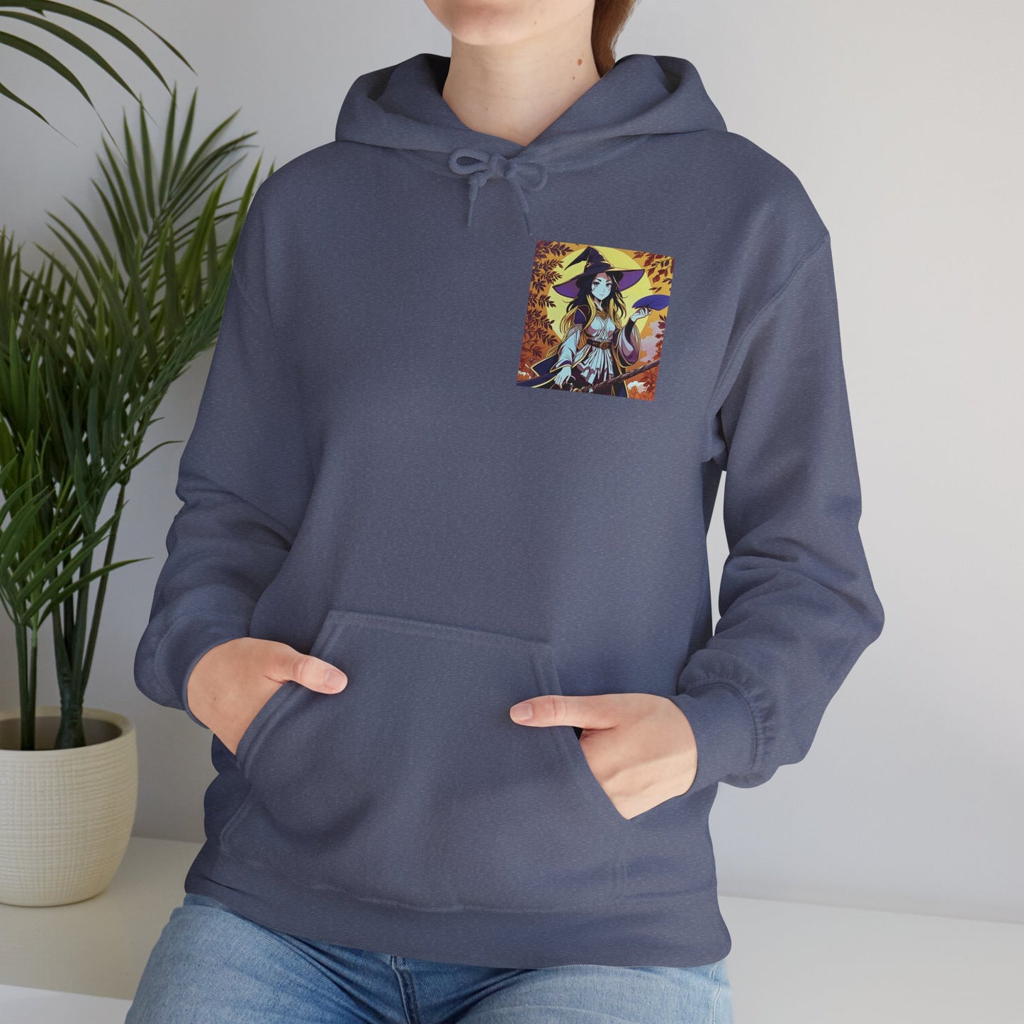 Anime Hoodie Witch Halloween Unisex Heavy Blend™ Hooded Sweatshirt Gildan 18500