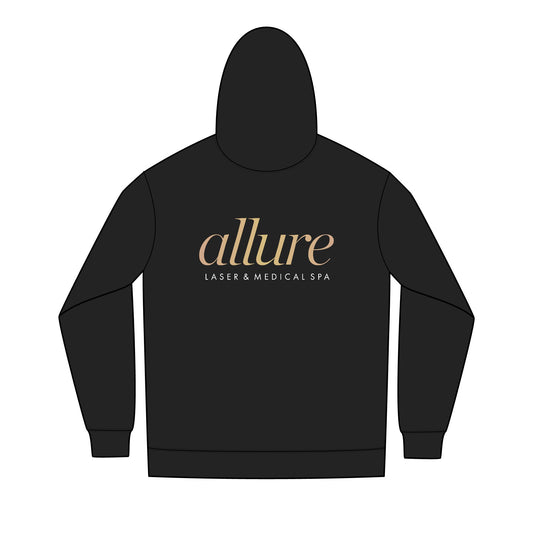 SPA Custom personalized Black Hoodie — Allure Laser & Medical Spa Full-Zip Hoodie