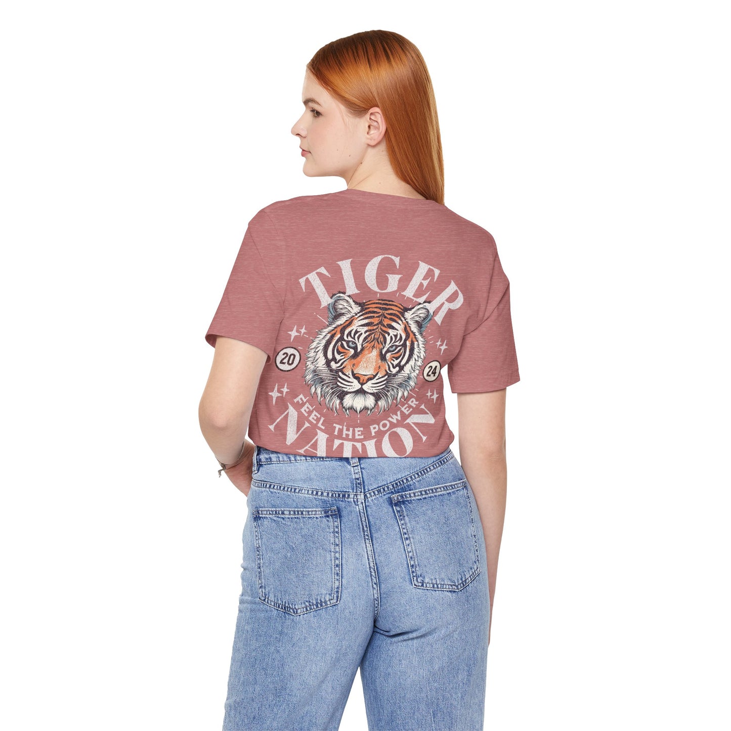 Tiger Nation Two-Sided Graphic T-shirt - Bella Canvas 3001 Unisex Jersey Short Sleeve Tee