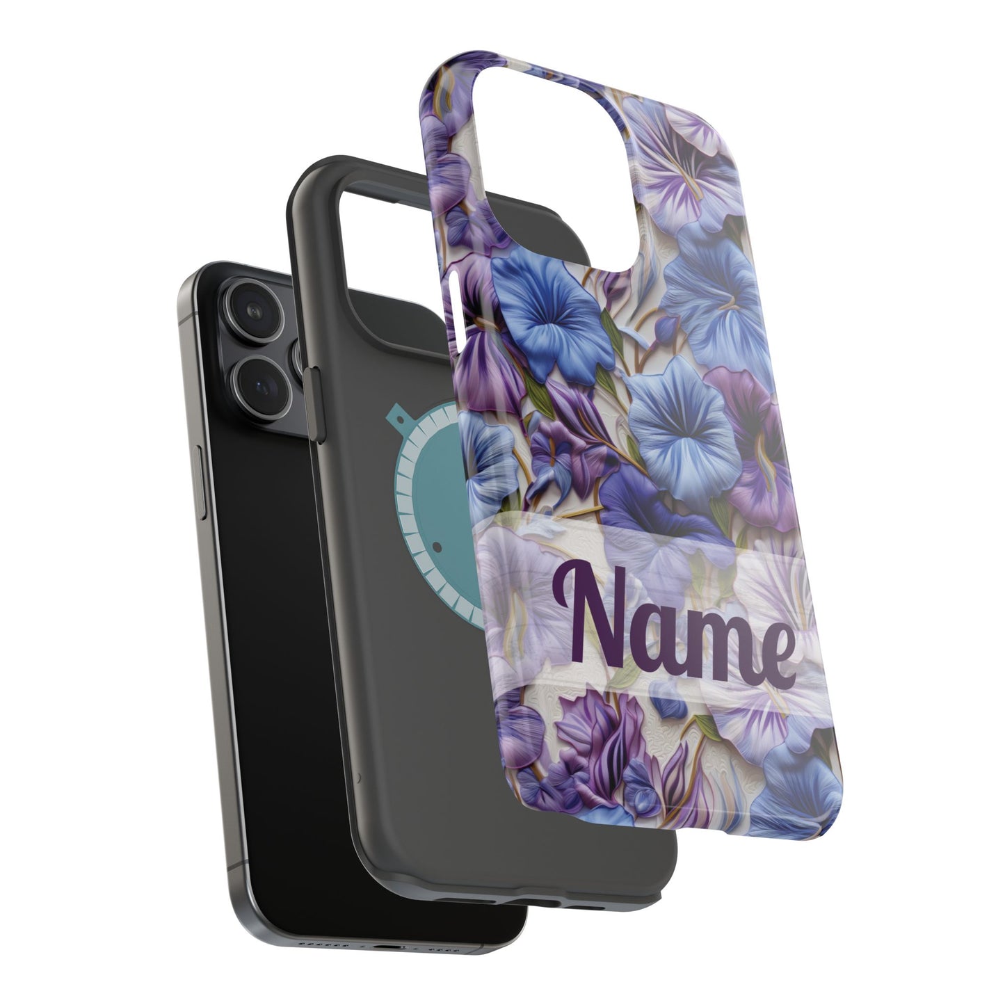 September Birth Flower Phone Case • Morning Glory iPhone Cover • Purple MagSafe Gift