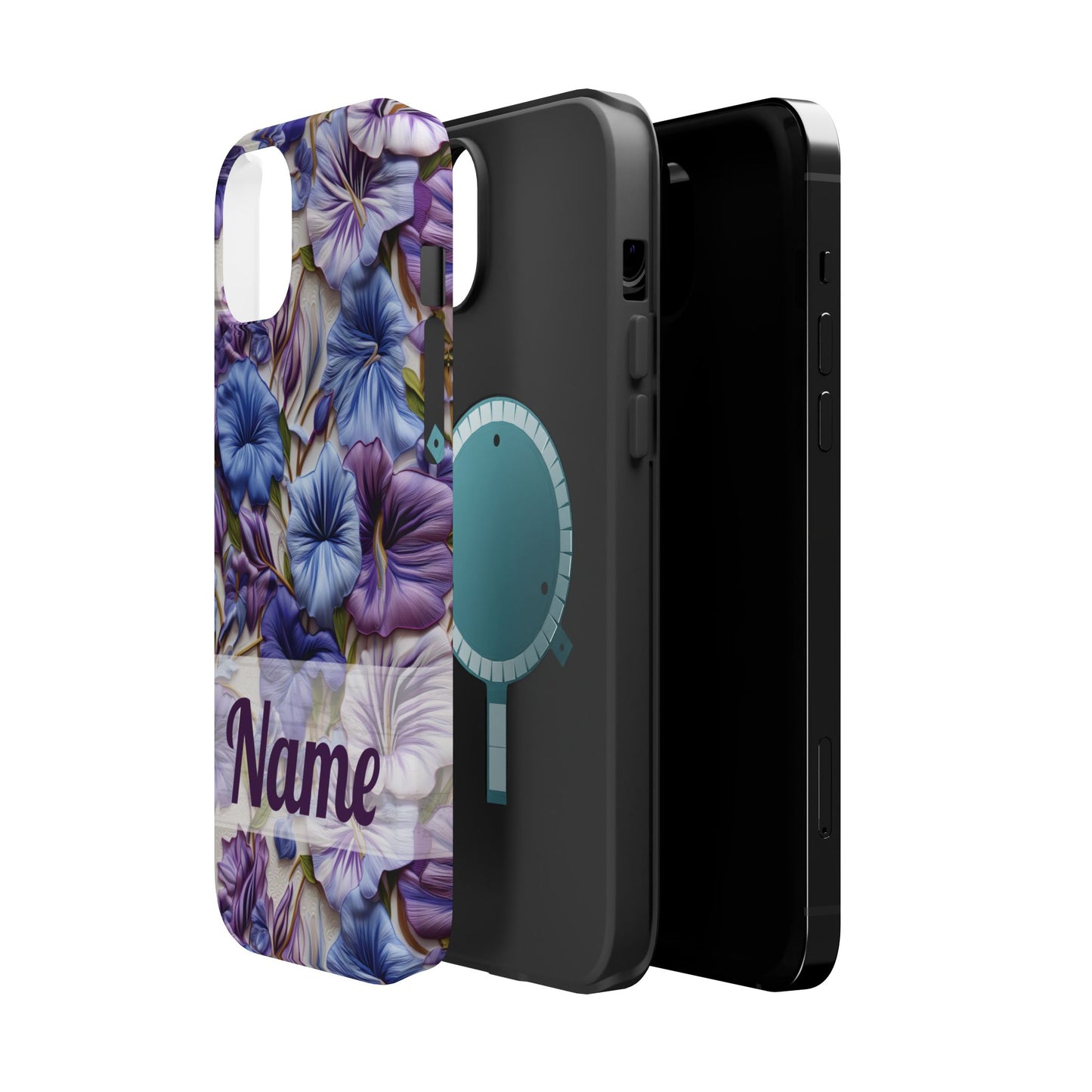September Birth Flower Phone Case • Morning Glory iPhone Cover • Purple MagSafe Gift