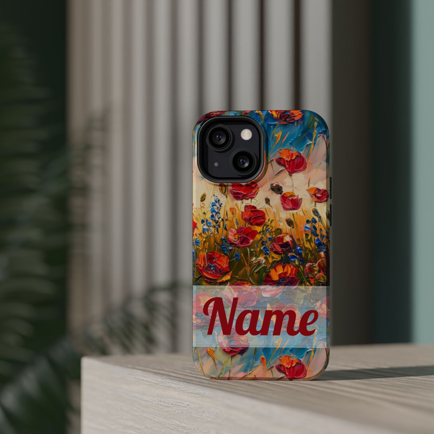 August Birth Flower Phone Case • Red Poppies Poppy iPhone Cover • Colorful Floral MagSafe Gift