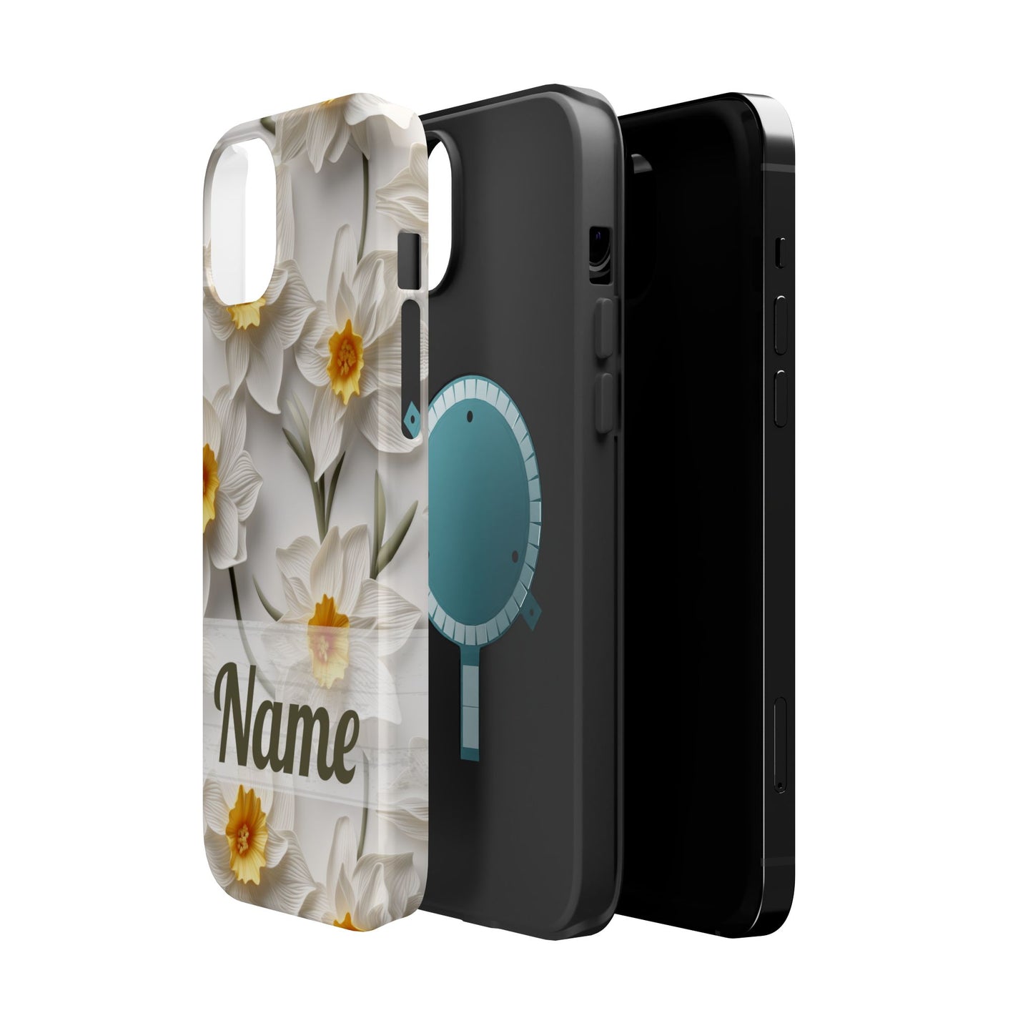 March Birth Flower Phone Case • 3D Daffodil iPhone Cover • Spring Floral MagSafe Gift