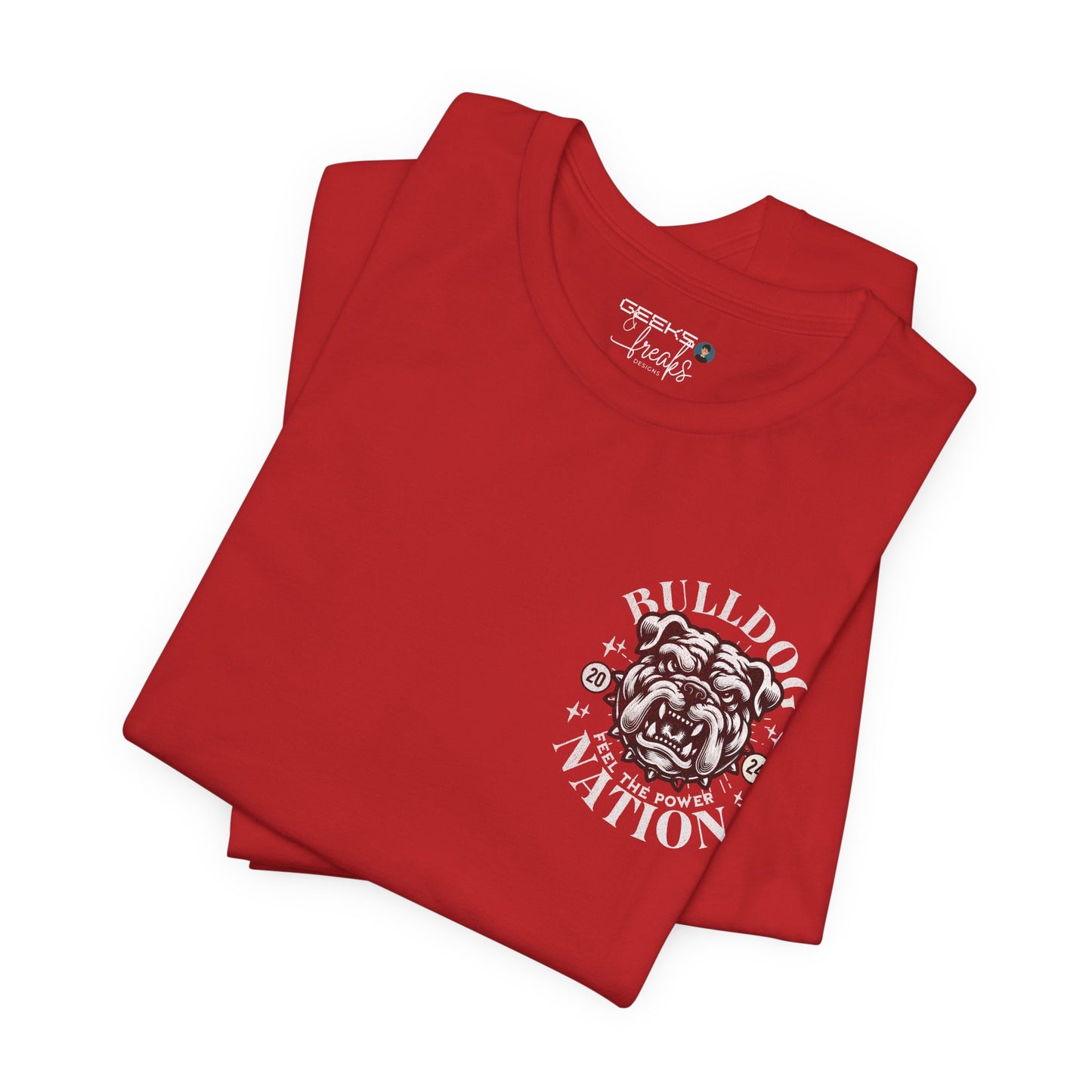 Bulldog Nation POCKET DESIGN - Bella Canvas 3001 Unisex Jersey Short Sleeve Tee