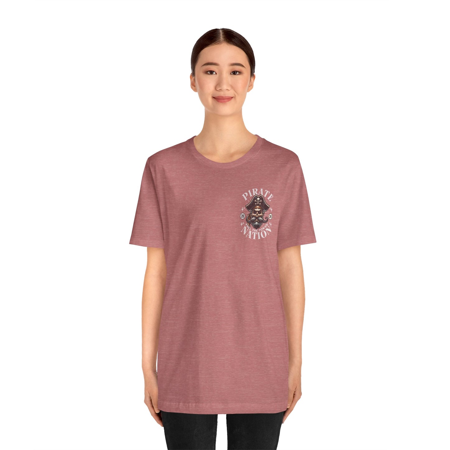 Pirate Nation POCKET DESIGN - Bella Canvas 3001 Unisex Jersey Short Sleeve Tee