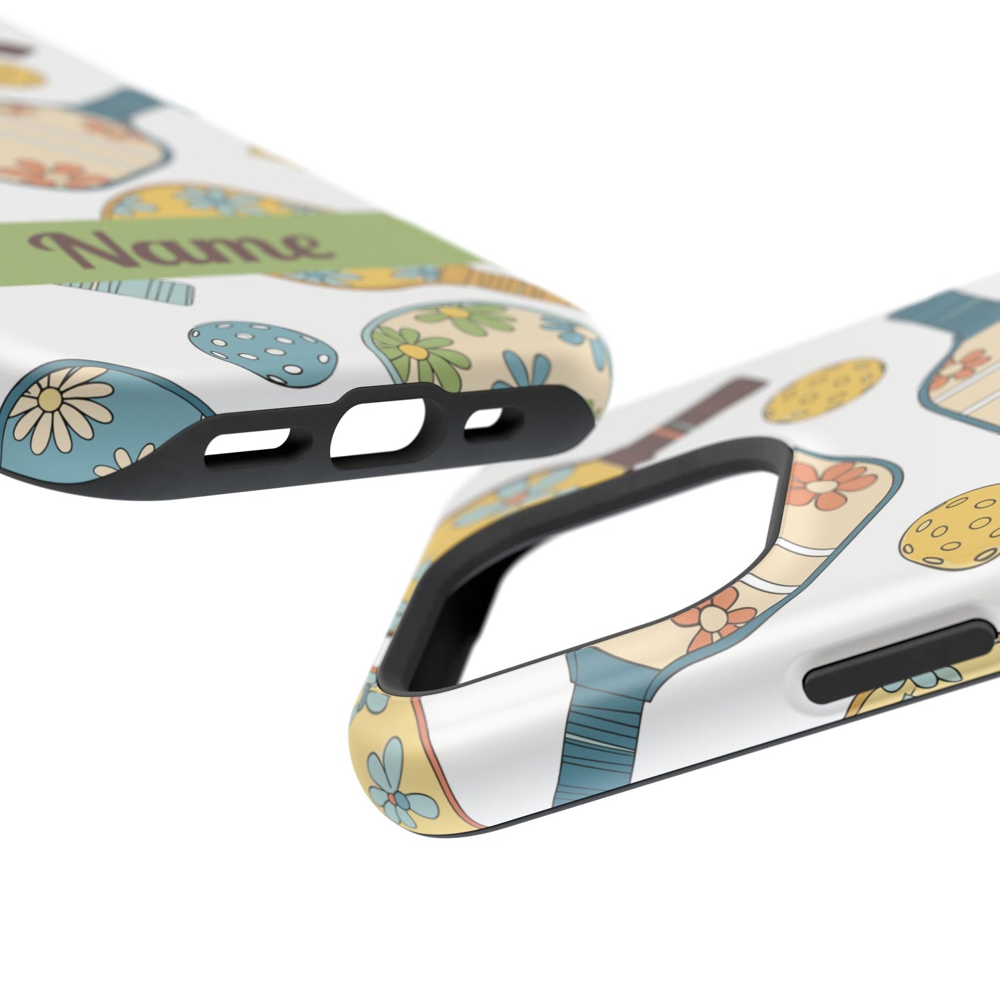 Custom, Personalized Retro Pickleball iPhone Case Custom Magnetic Tough Case Personalized