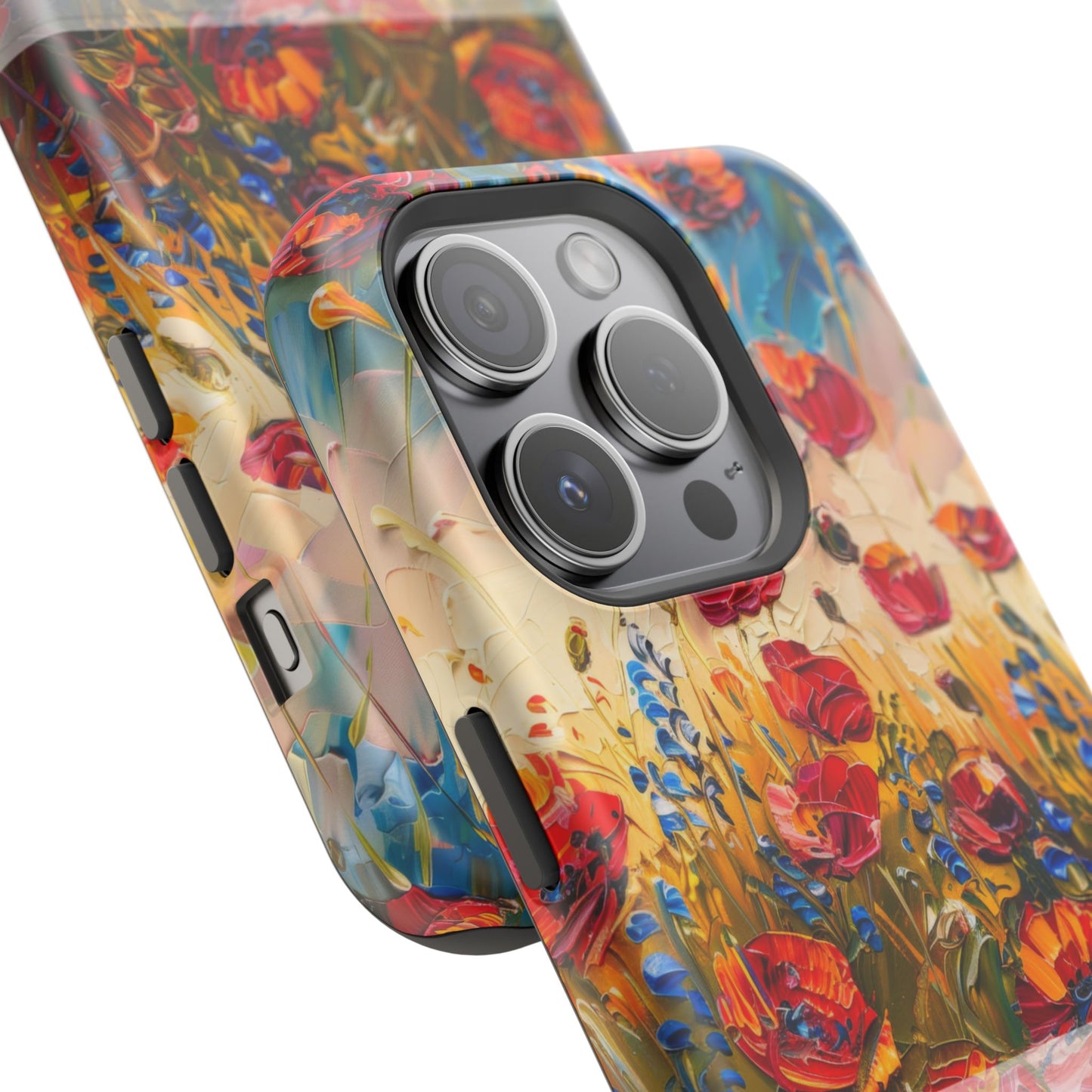 August Birth Flower Phone Case • Red Poppies Poppy iPhone Cover • Colorful Floral MagSafe Gift