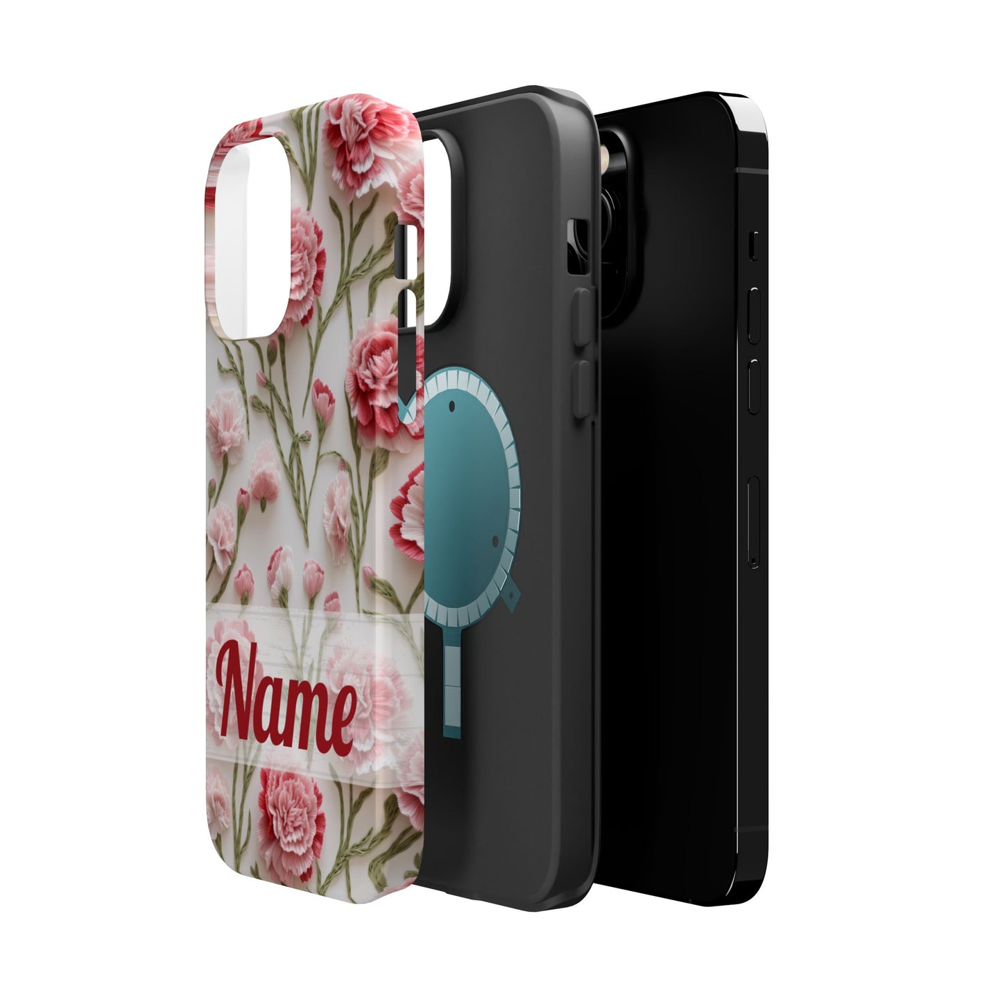 January Birth Flower Phone Case • Pink Carnation iPhone Cover • MagSafe Gift for Her