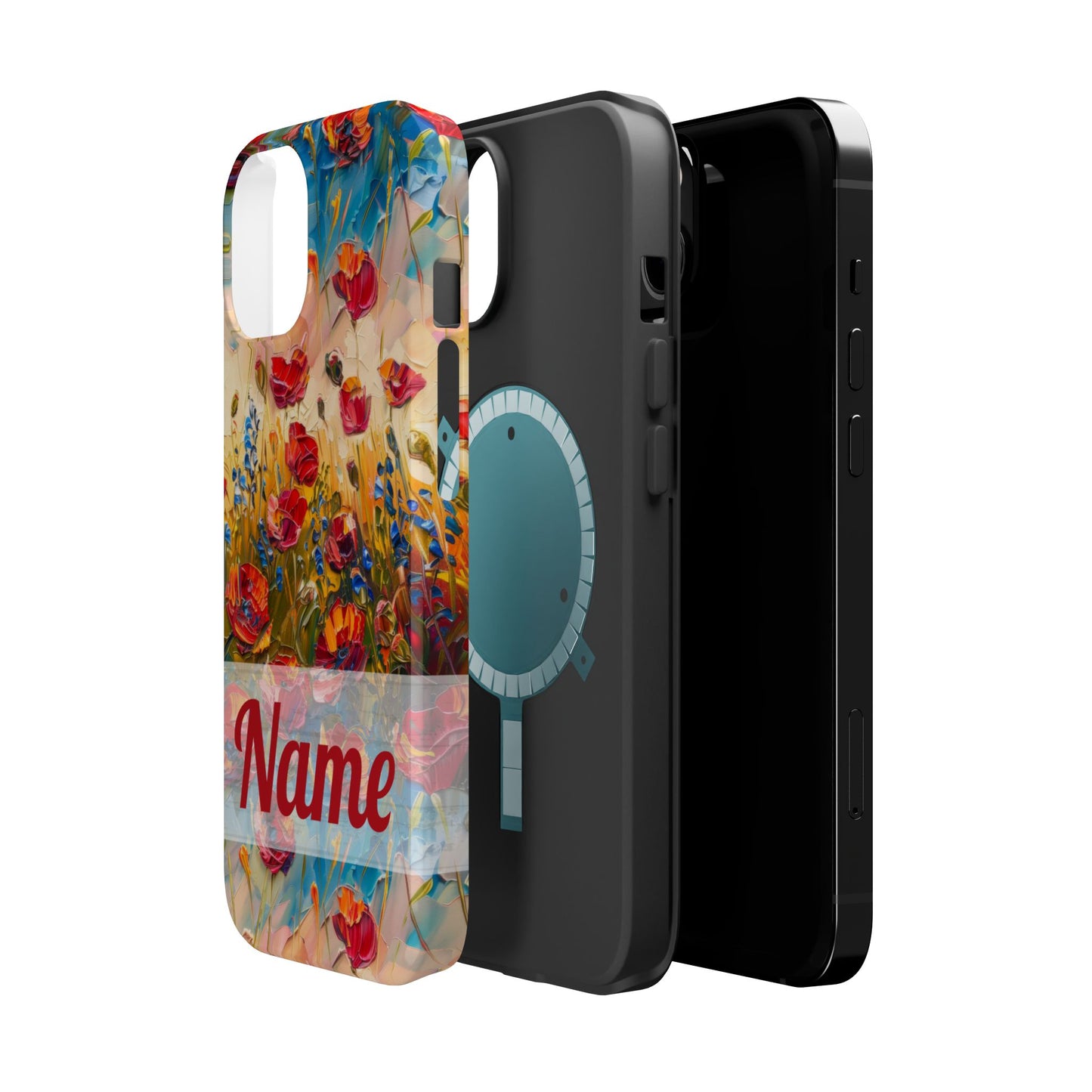 August Birth Flower Phone Case • Red Poppies Poppy iPhone Cover • Colorful Floral MagSafe Gift
