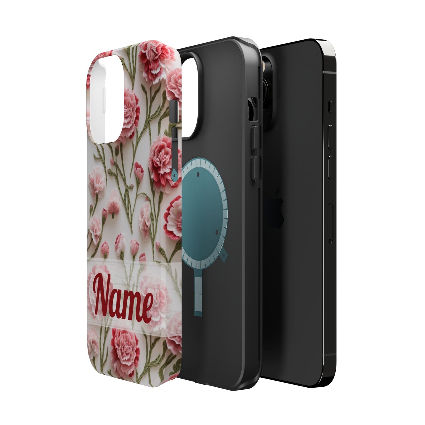 January Birth Flower Phone Case • Pink Carnation iPhone Cover • MagSafe Gift for Her