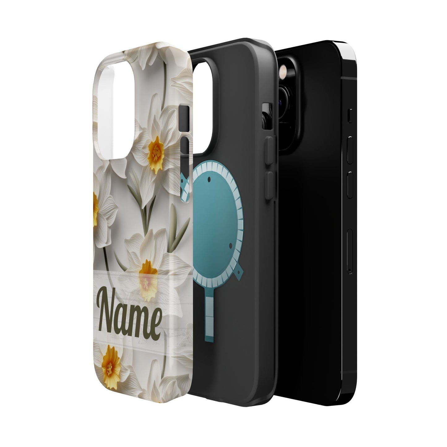 March Birth Flower Phone Case • 3D Daffodil iPhone Cover • Spring Floral MagSafe Gift