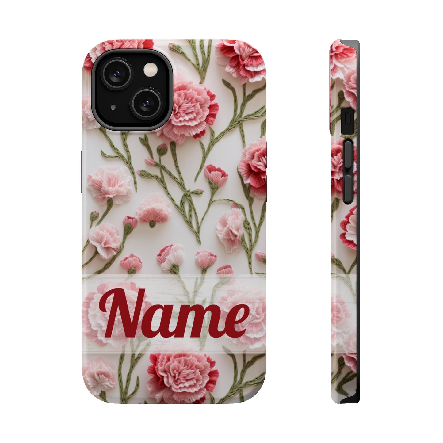 January Birth Flower Phone Case • Pink Carnation iPhone Cover • MagSafe Gift for Her