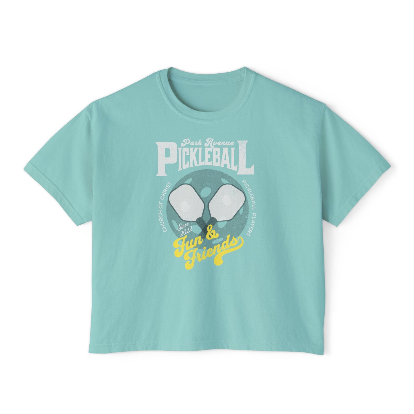 Women's Pickleball Custom T-Shirt for PACOC ladies - COMFORT COLORS boxy t-shirt cropped shirt