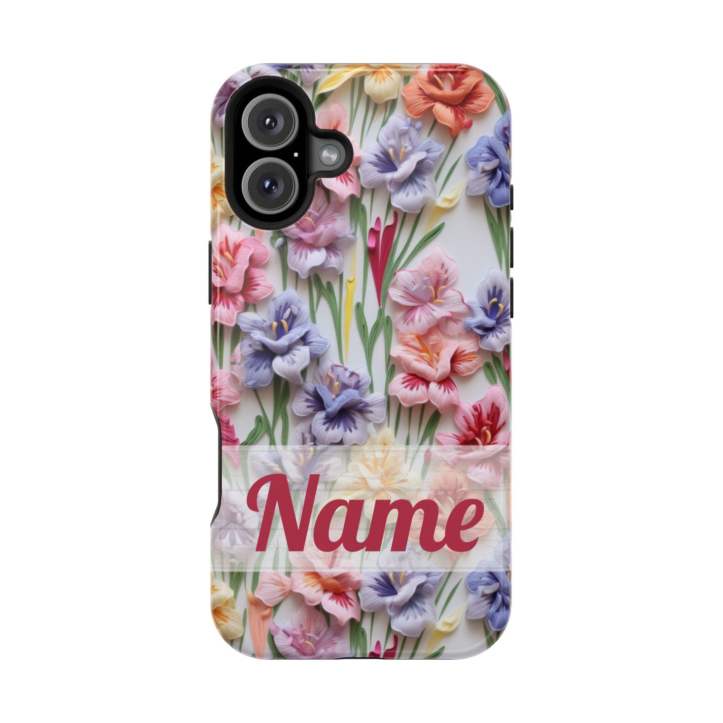 August Birth Flower Phone Case • 3D Gladiolus iPhone Cover • Pastel Floral MagSafe Gift