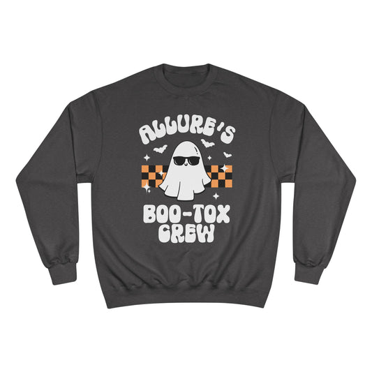 Boo-tox Crew Halloween Heavyweight Sweatshirt — Custom Medical Spa Team Ghost Sweatshirt, Allure Laser & Medical Spa