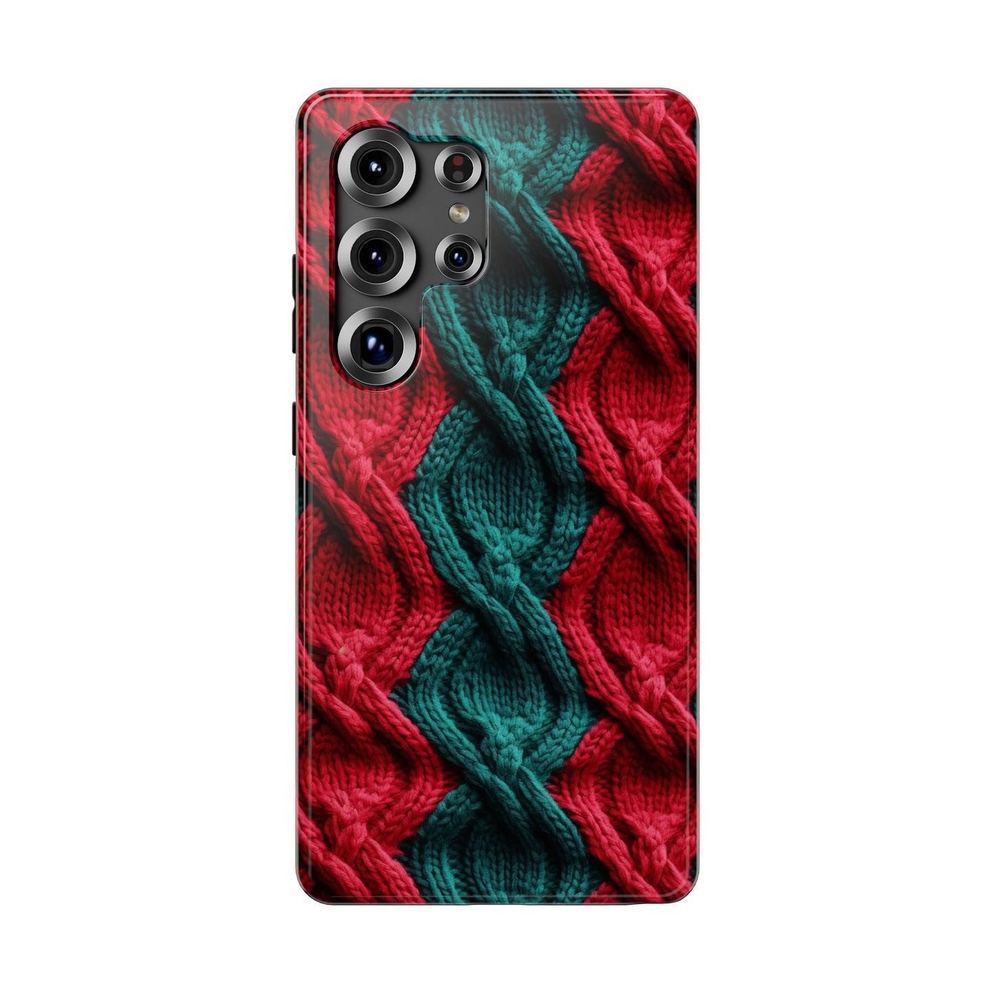 Vintage Christmas Crocheted Afghan Phone Case - Christmas Phone Case Impact-Resistant Case
