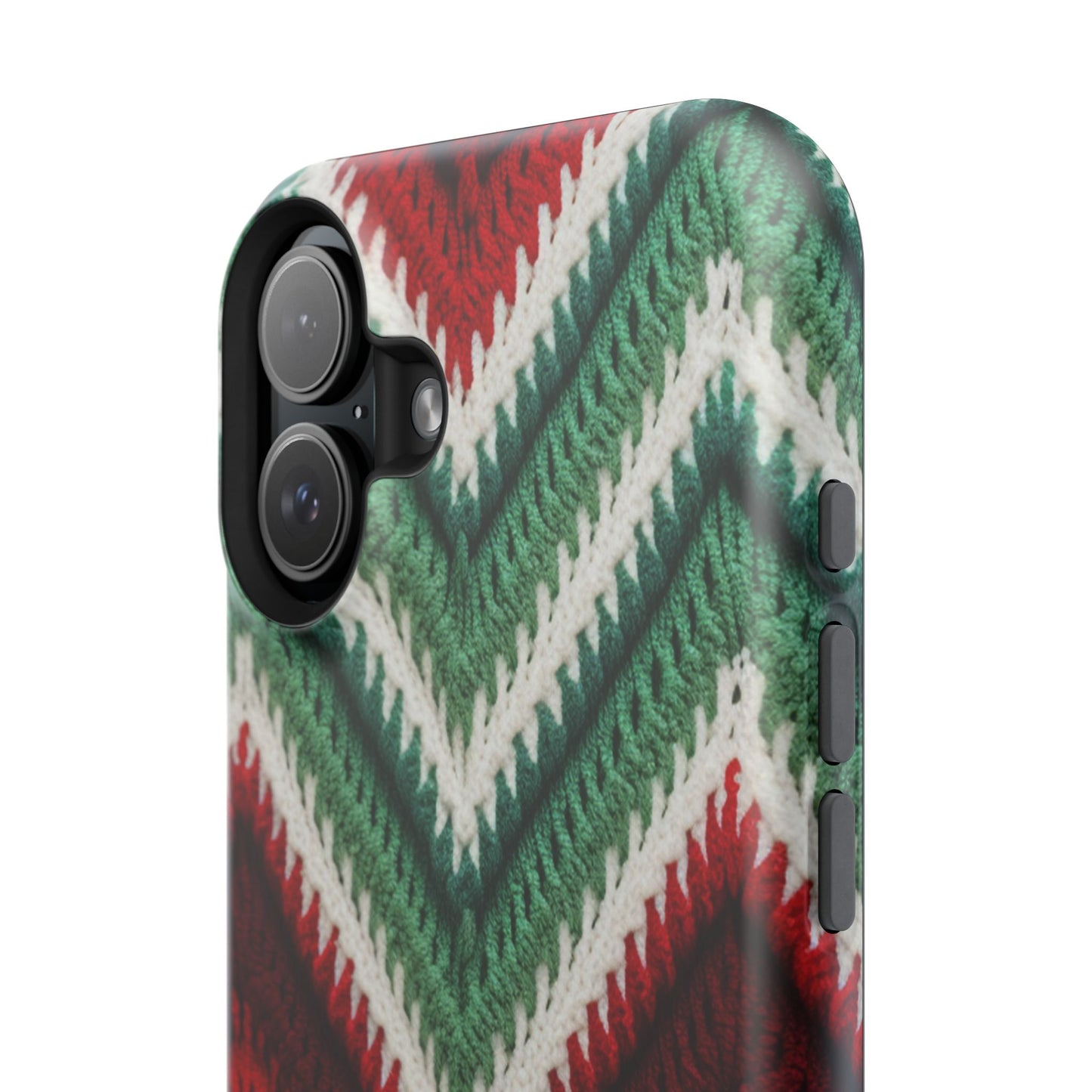 Vintage Christmas Crocheted Afghan Phone Case - Personalized Christmas Phone Case Impact-Resistant Case