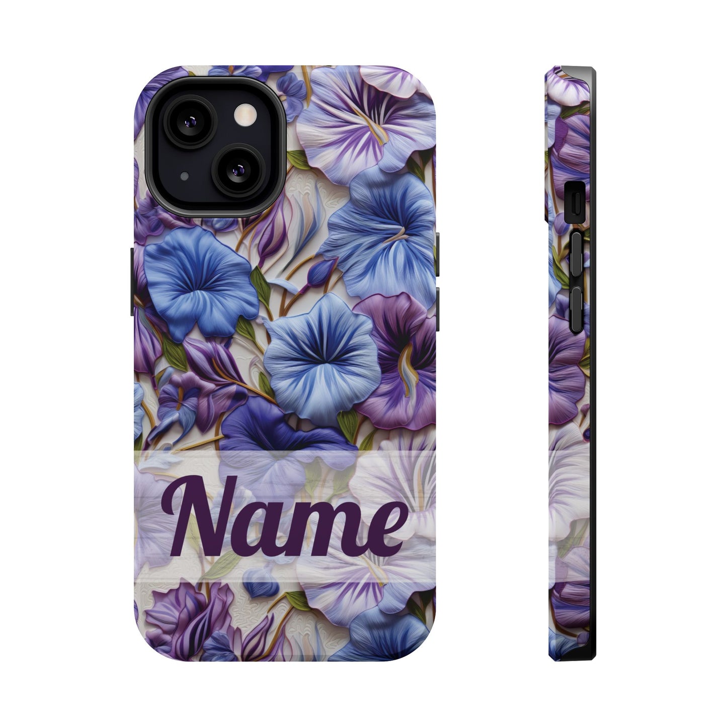 September Birth Flower Phone Case • Morning Glory iPhone Cover • Purple MagSafe Gift