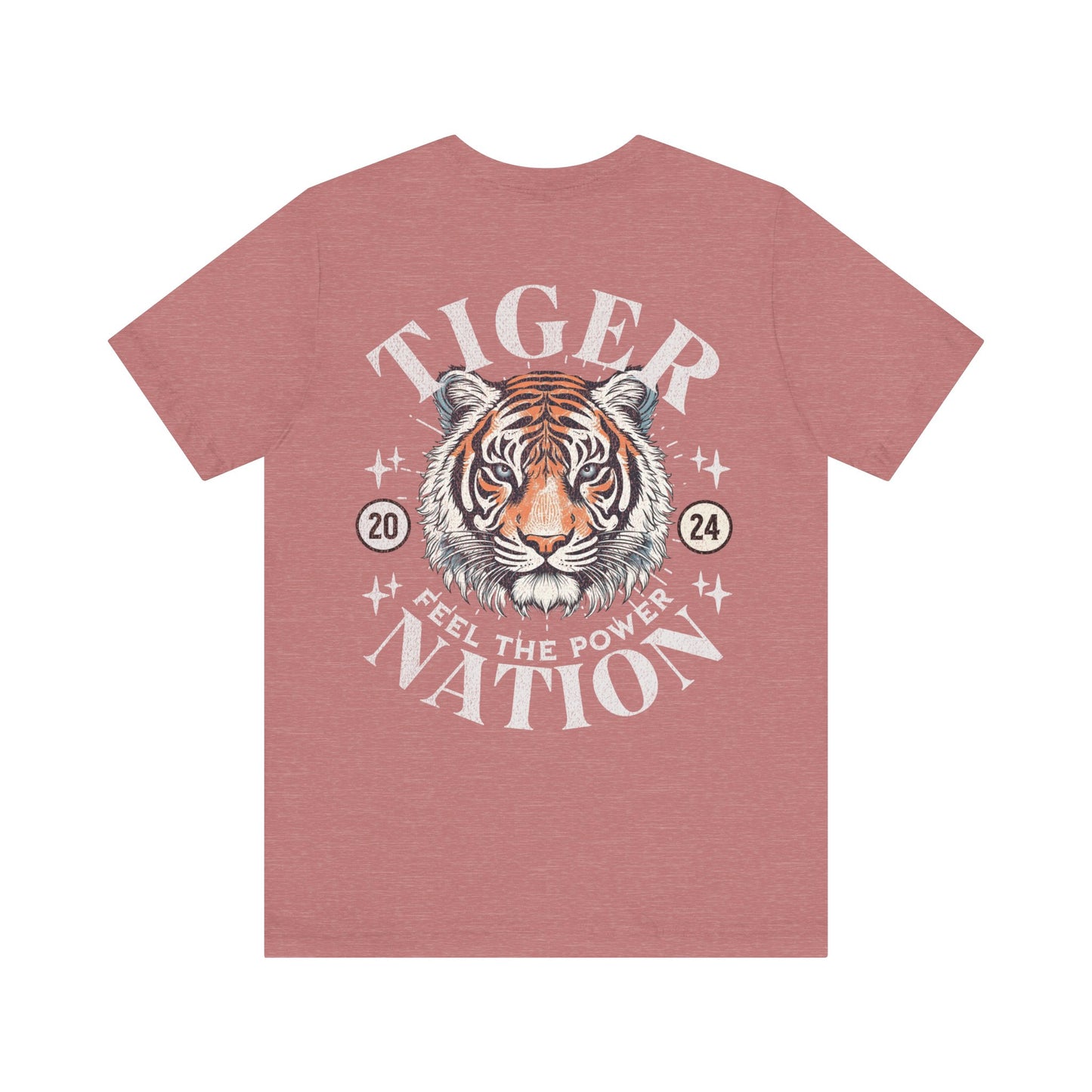 Tiger Nation Two-Sided Graphic T-shirt - Bella Canvas 3001 Unisex Jersey Short Sleeve Tee