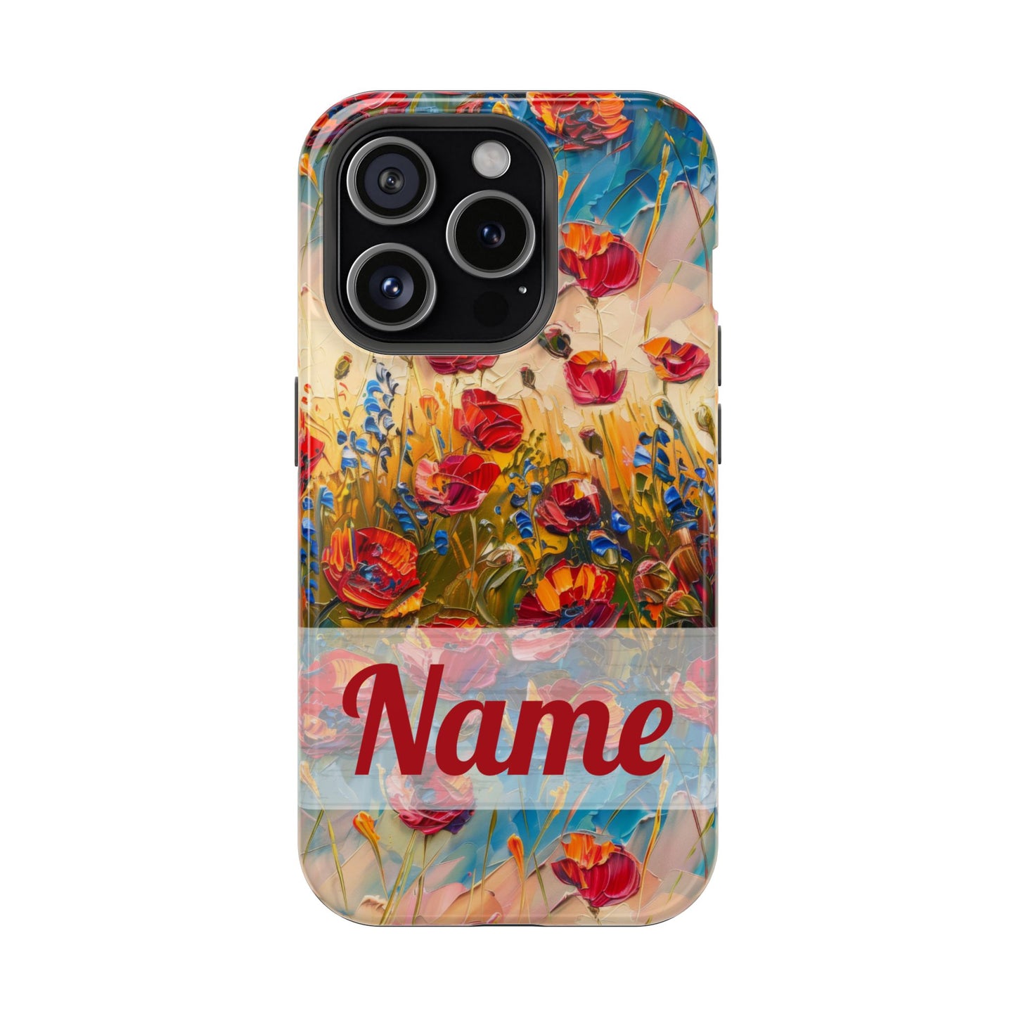 August Birth Flower Phone Case • Red Poppies Poppy iPhone Cover • Colorful Floral MagSafe Gift