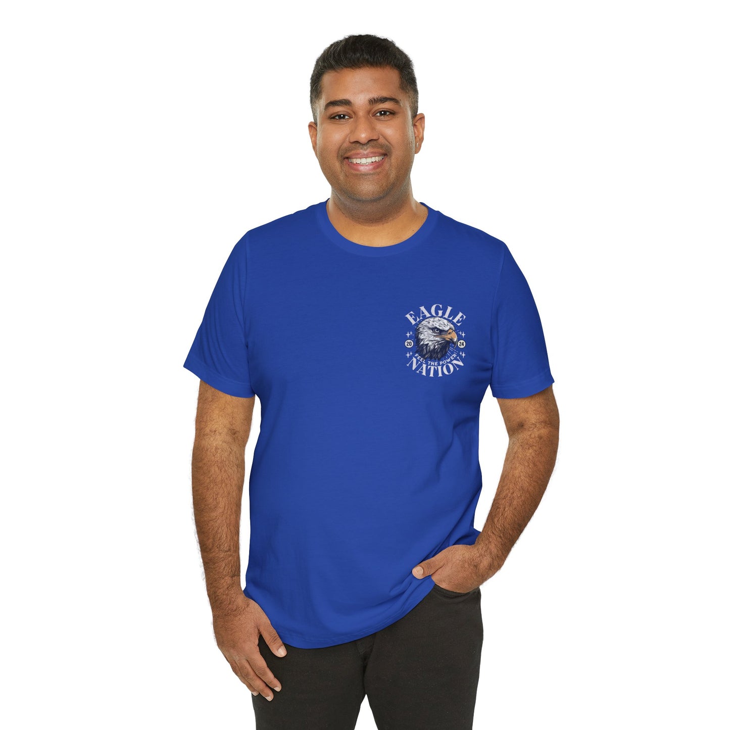 Eagle Nation POCKET DESIGN - Bella Canvas 3001 Unisex Jersey Short Sleeve Tee