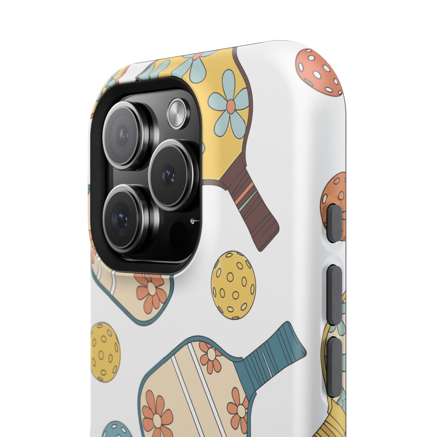 Custom, Personalized Retro Pickleball iPhone Case Custom Magnetic Tough Case Personalized