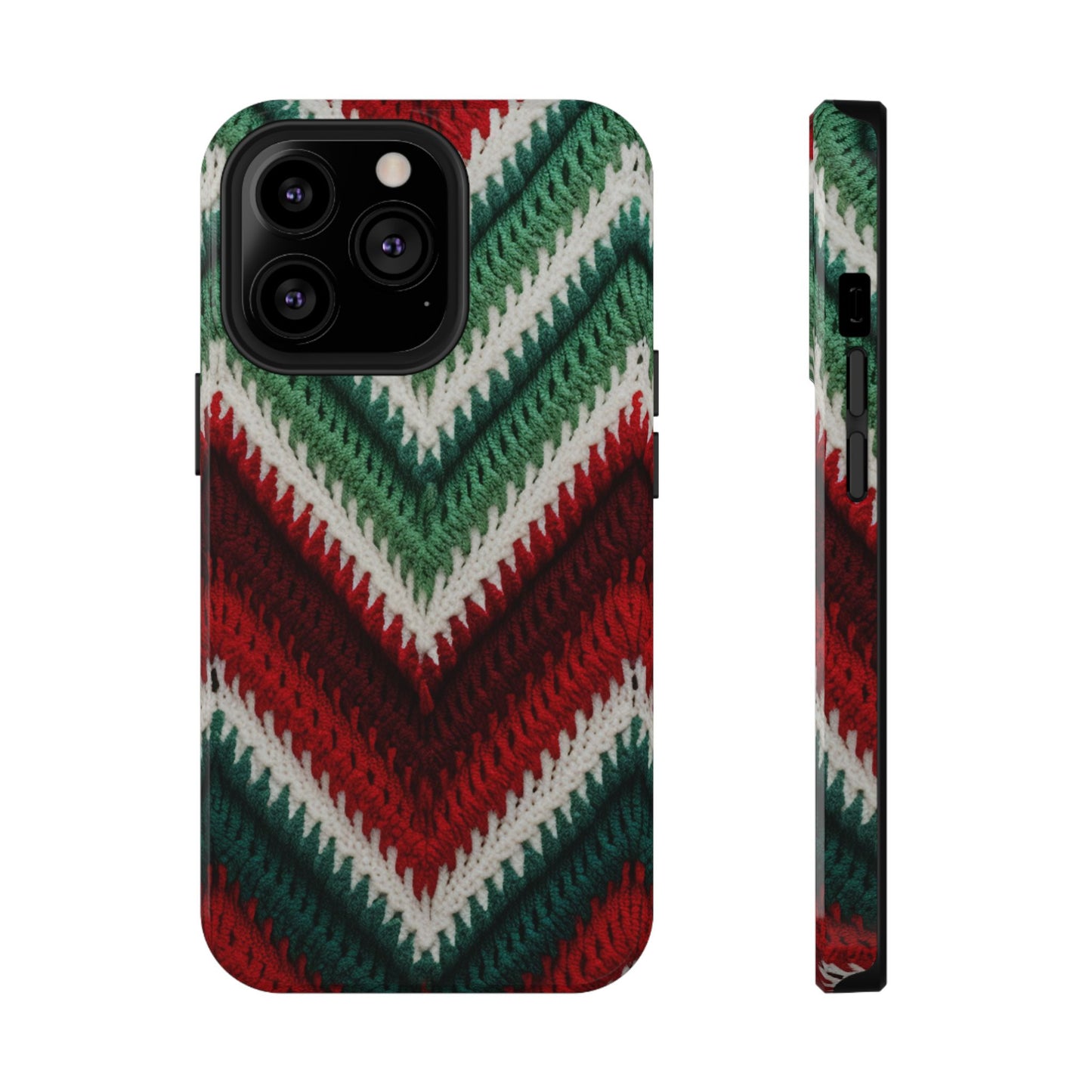 Vintage Christmas Crocheted Afghan Phone Case - Christmas Phone Case Impact-Resistant Case