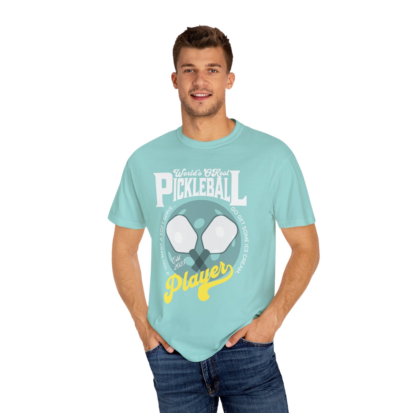 World's OKest Pickleball Player T-Shirt - Unisex Tee COMFORT COLORS funny pickleball shirt