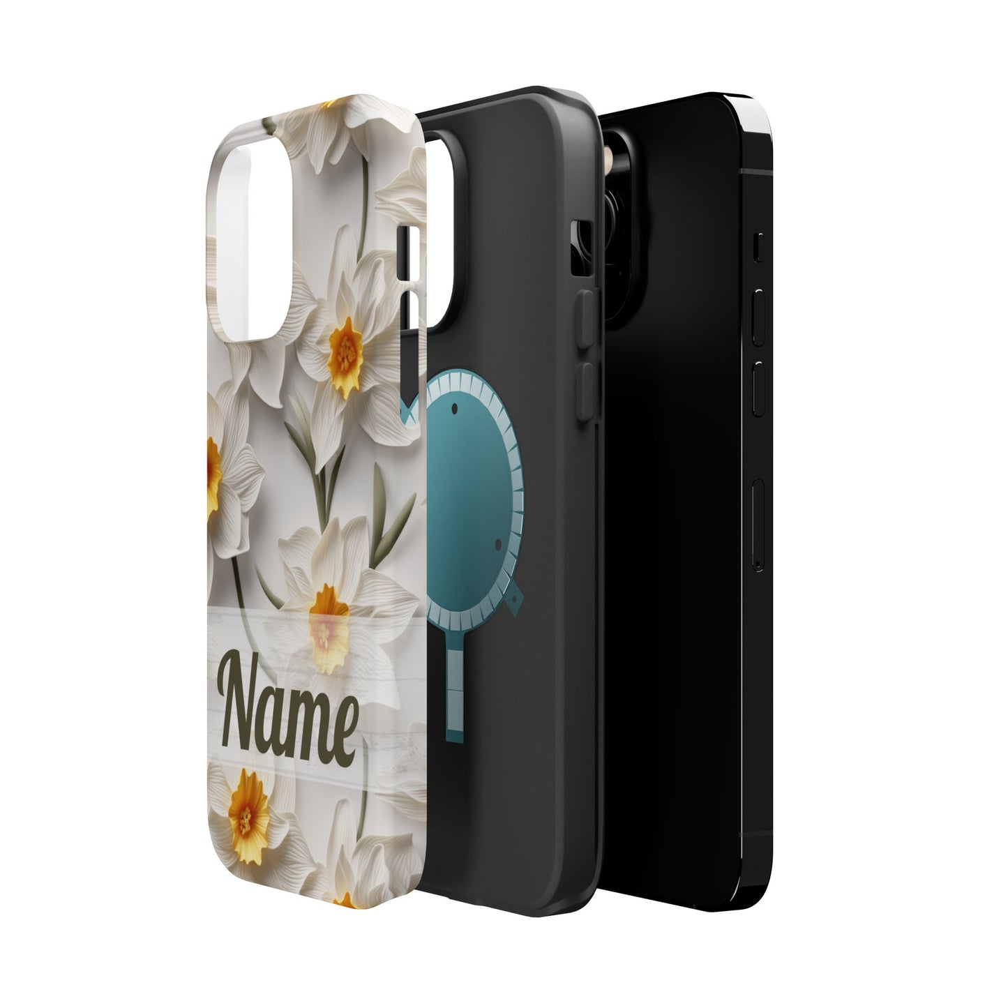March Birth Flower Phone Case • 3D Daffodil iPhone Cover • Spring Floral MagSafe Gift
