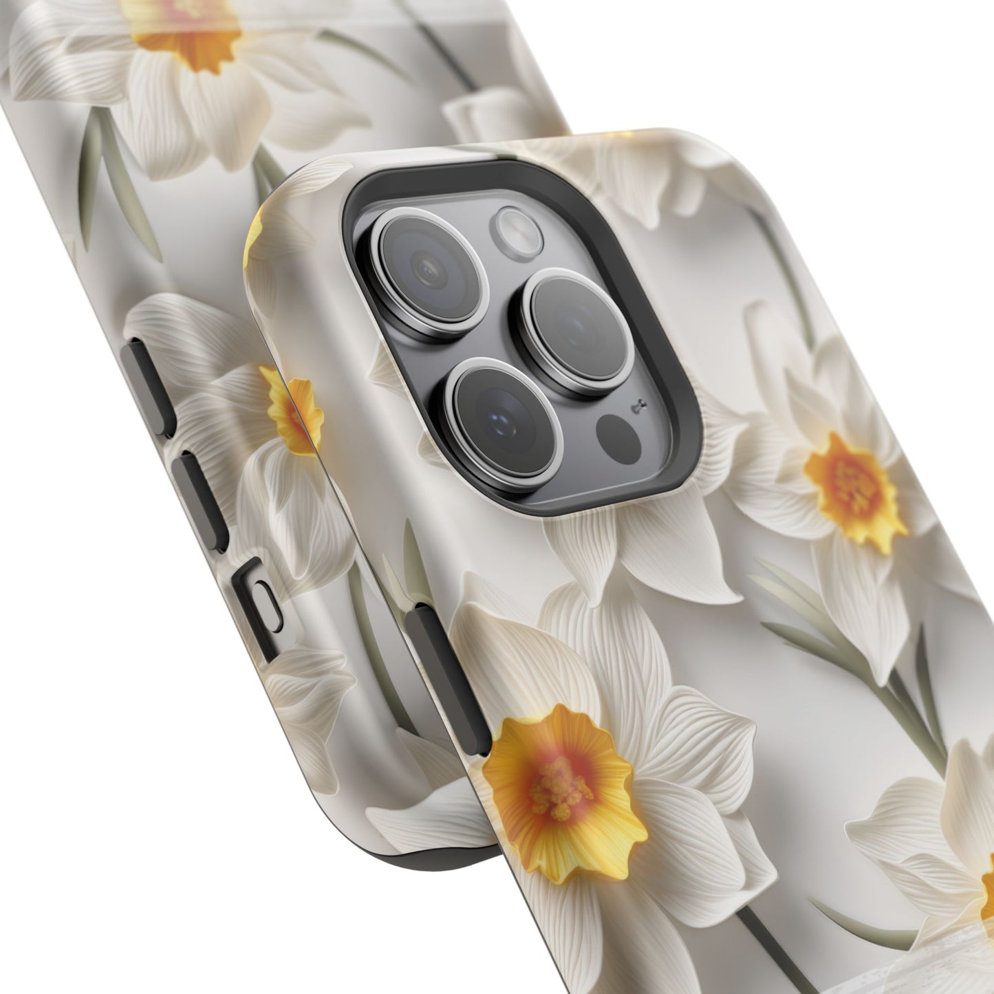 March Birth Flower Phone Case • 3D Daffodil iPhone Cover • Spring Floral MagSafe Gift