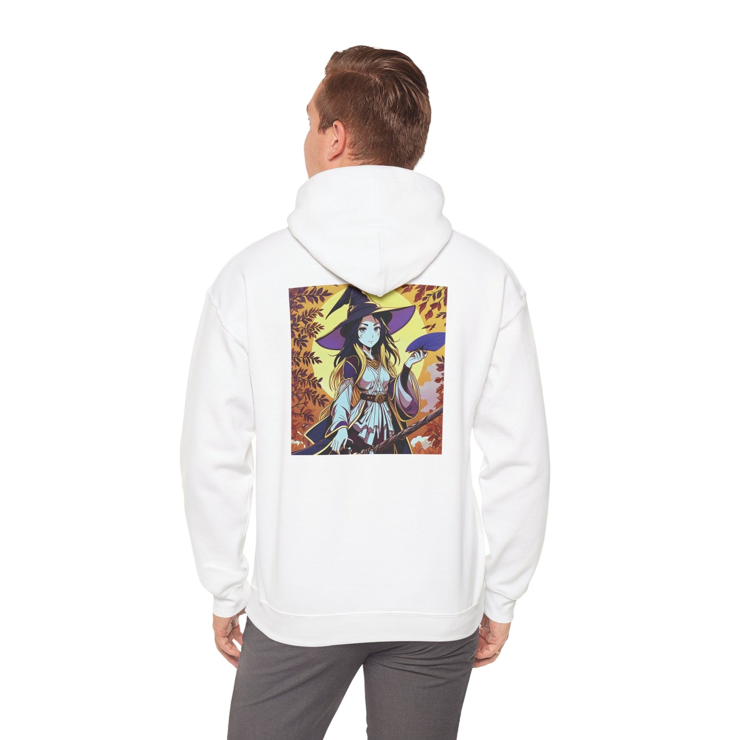 Anime Hoodie Witch Halloween Unisex Heavy Blend™ Hooded Sweatshirt Gildan 18500