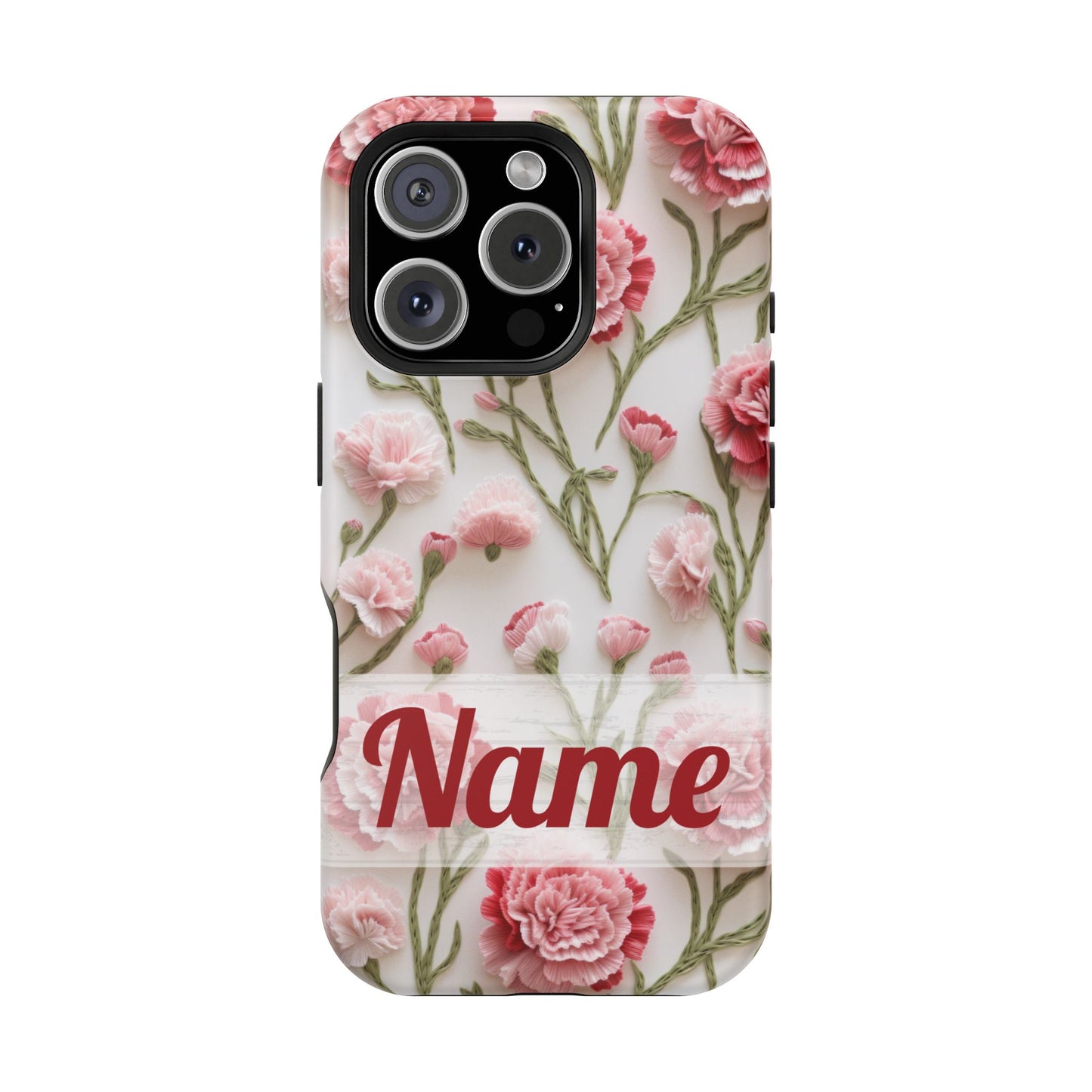 January Birth Flower Phone Case • Pink Carnation iPhone Cover • MagSafe Gift for Her