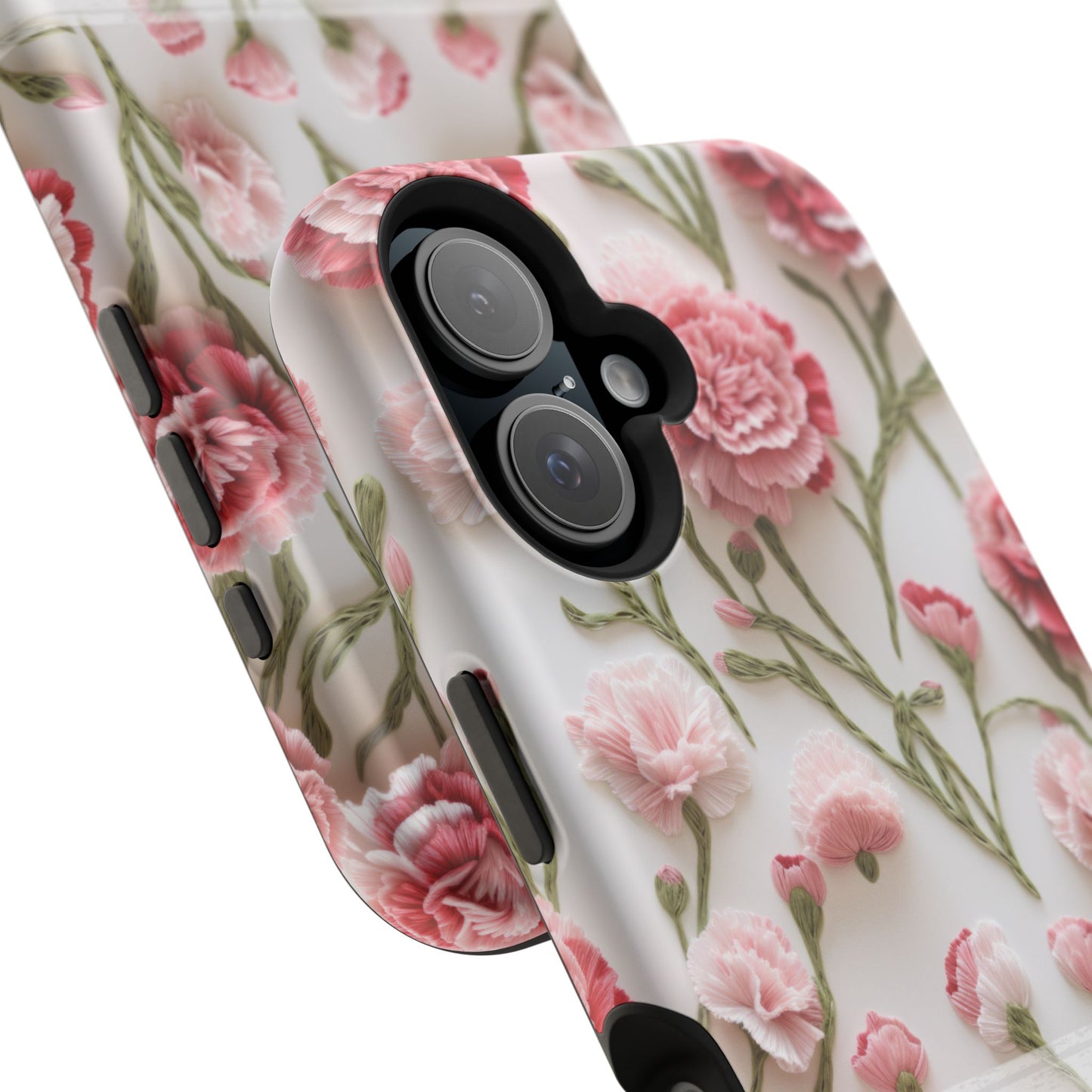 January Birth Flower Phone Case • Pink Carnation iPhone Cover • MagSafe Gift for Her