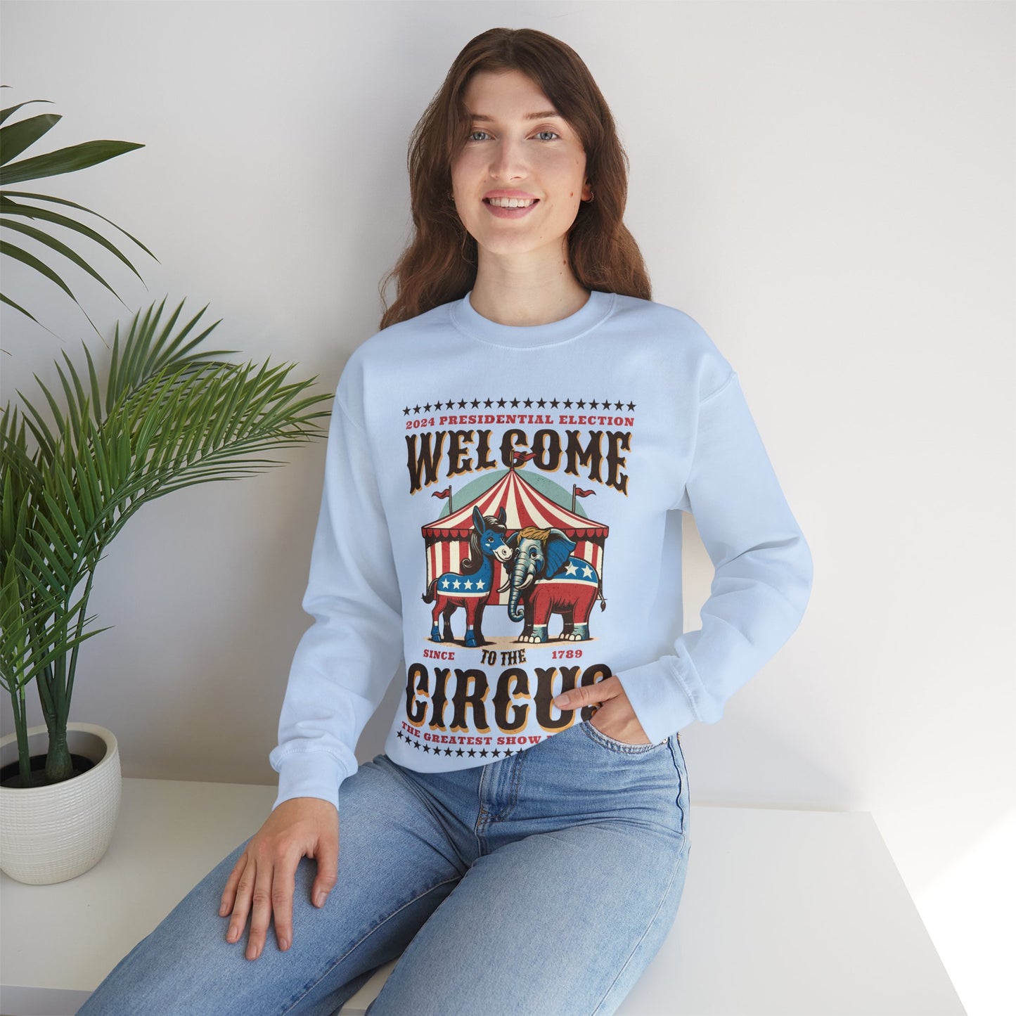 Political Election Circus 2024 - Gildan 18000 Unisex Crewneck sweatshirt