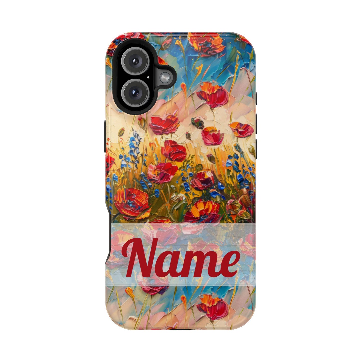 August Birth Flower Phone Case • Red Poppies Poppy iPhone Cover • Colorful Floral MagSafe Gift