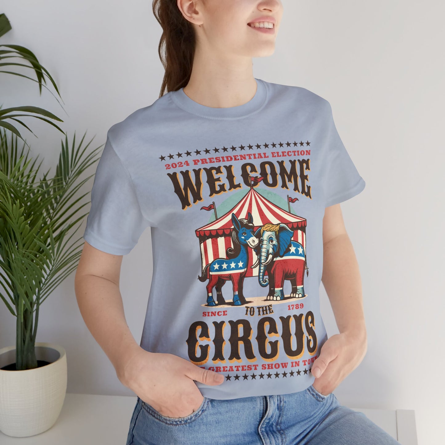 Political Election Circus 2024 - Bella Canvas 3001 Crewneck t-shirt