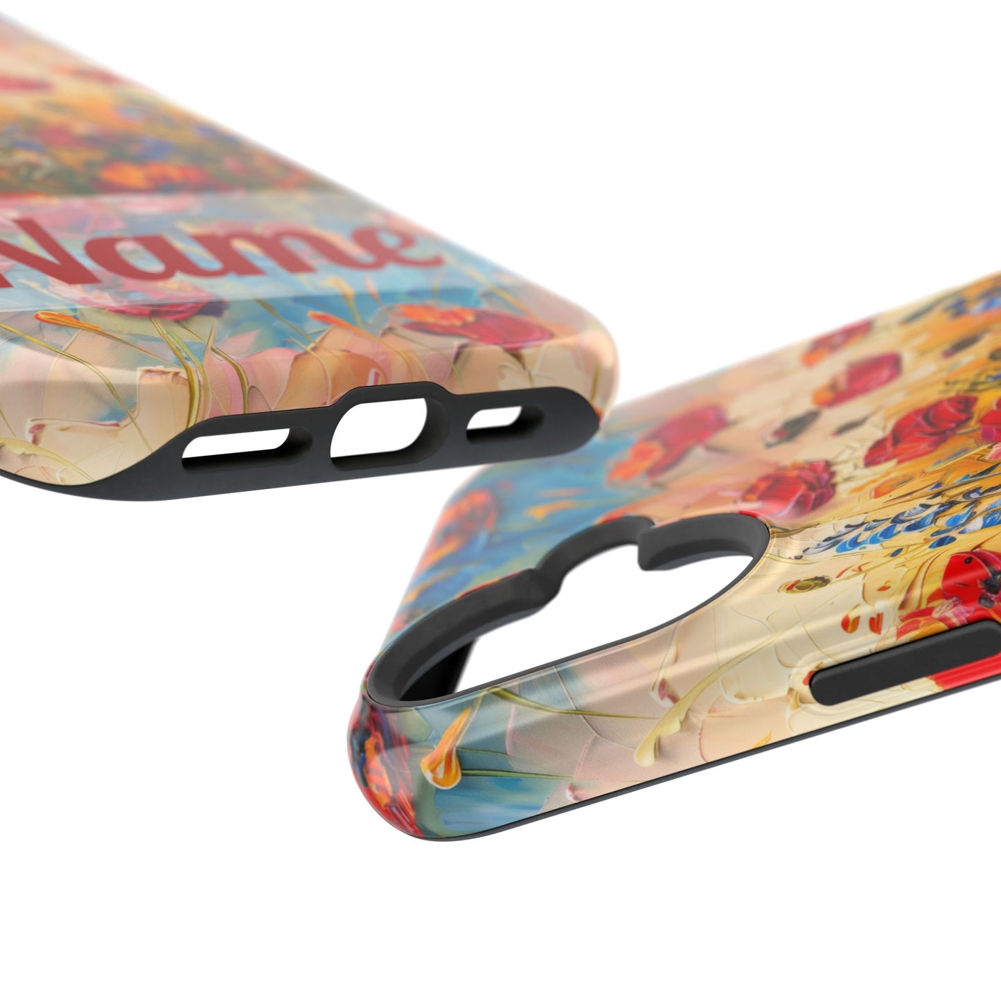 August Birth Flower Phone Case • Red Poppies Poppy iPhone Cover • Colorful Floral MagSafe Gift