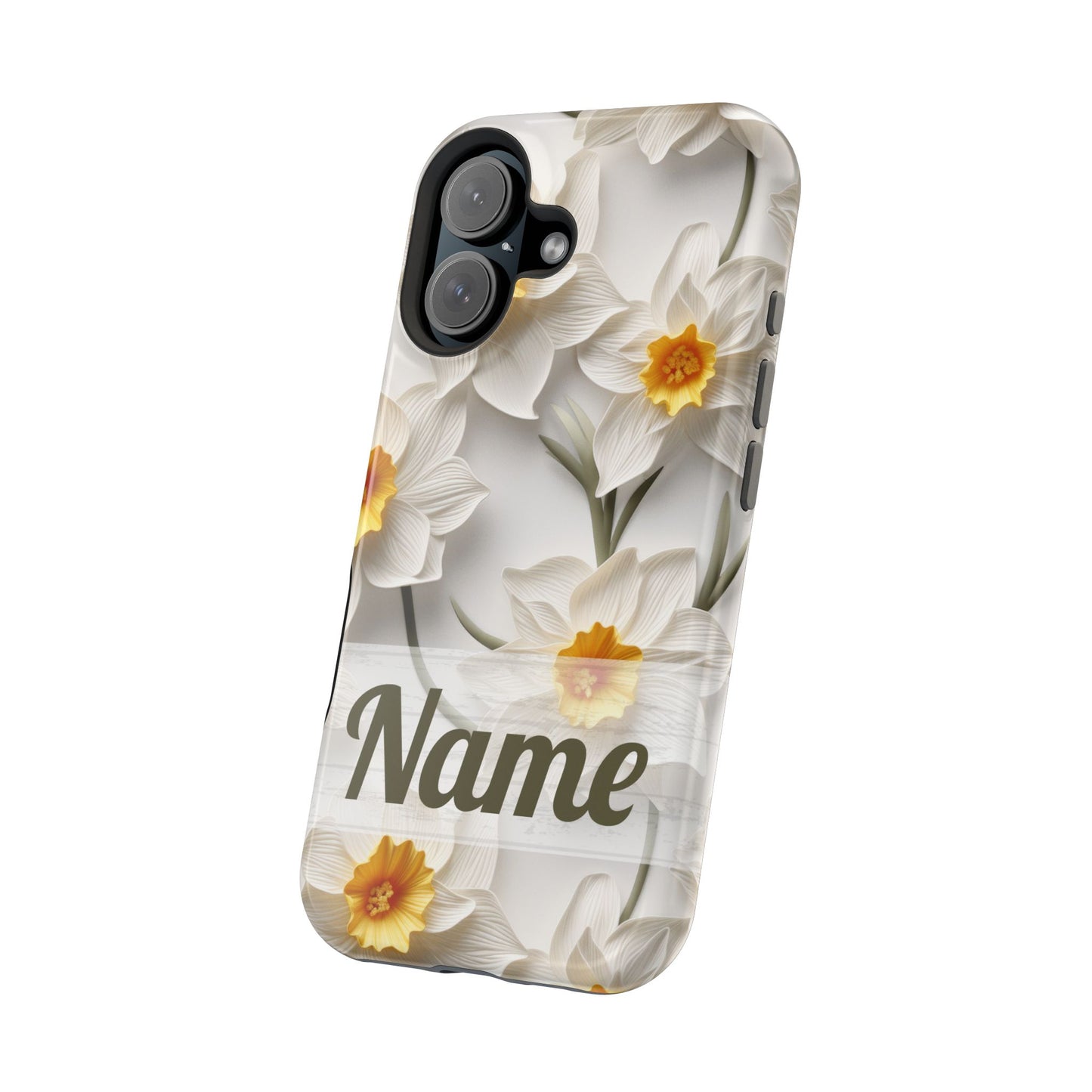March Birth Flower Phone Case • 3D Daffodil iPhone Cover • Spring Floral MagSafe Gift