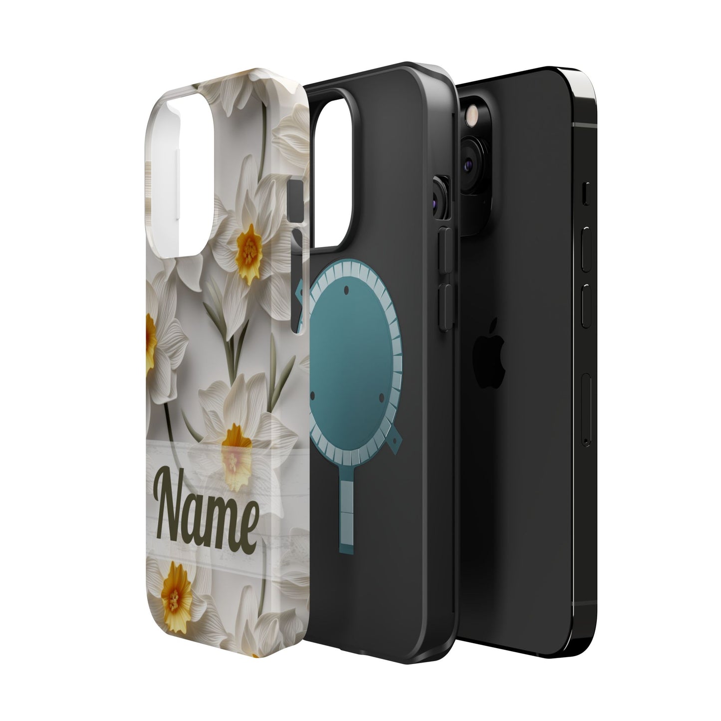 March Birth Flower Phone Case • 3D Daffodil iPhone Cover • Spring Floral MagSafe Gift