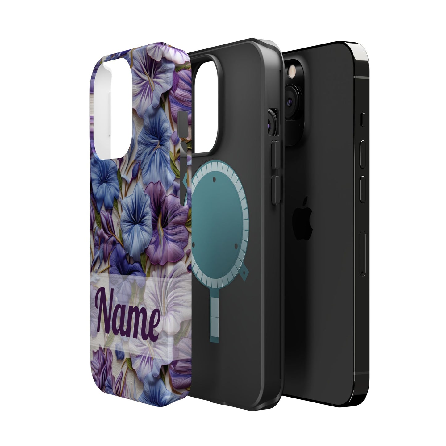 September Birth Flower Phone Case • Morning Glory iPhone Cover • Purple MagSafe Gift