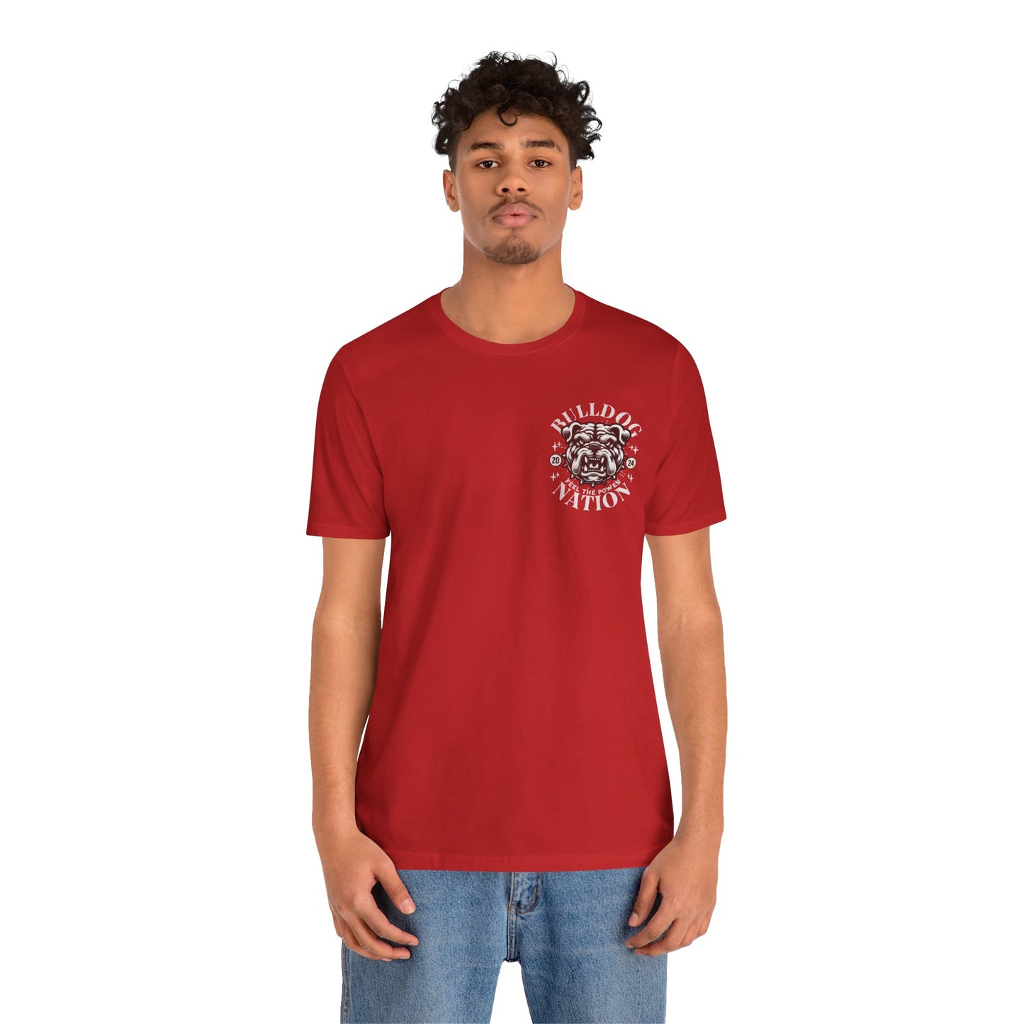 Bulldog Nation POCKET DESIGN - Bella Canvas 3001 Unisex Jersey Short Sleeve Tee