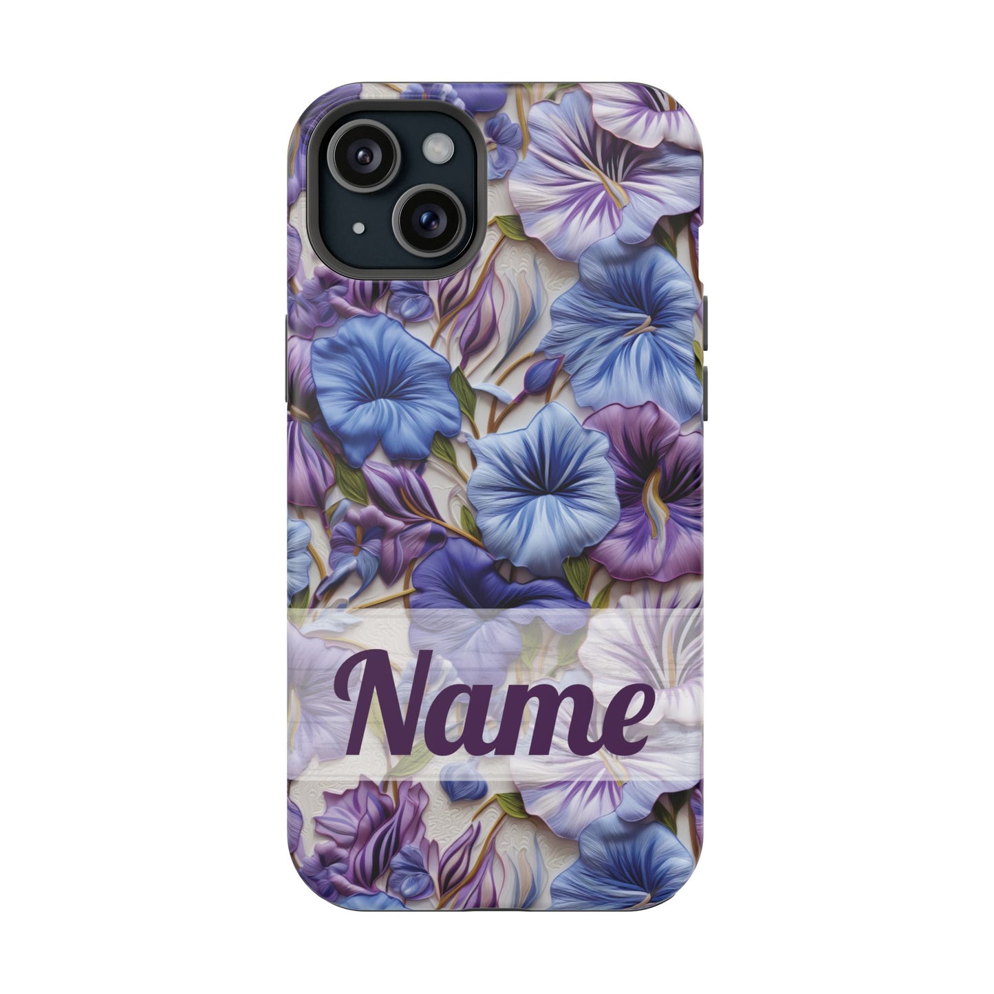 September Birth Flower Phone Case • Morning Glory iPhone Cover • Purple MagSafe Gift