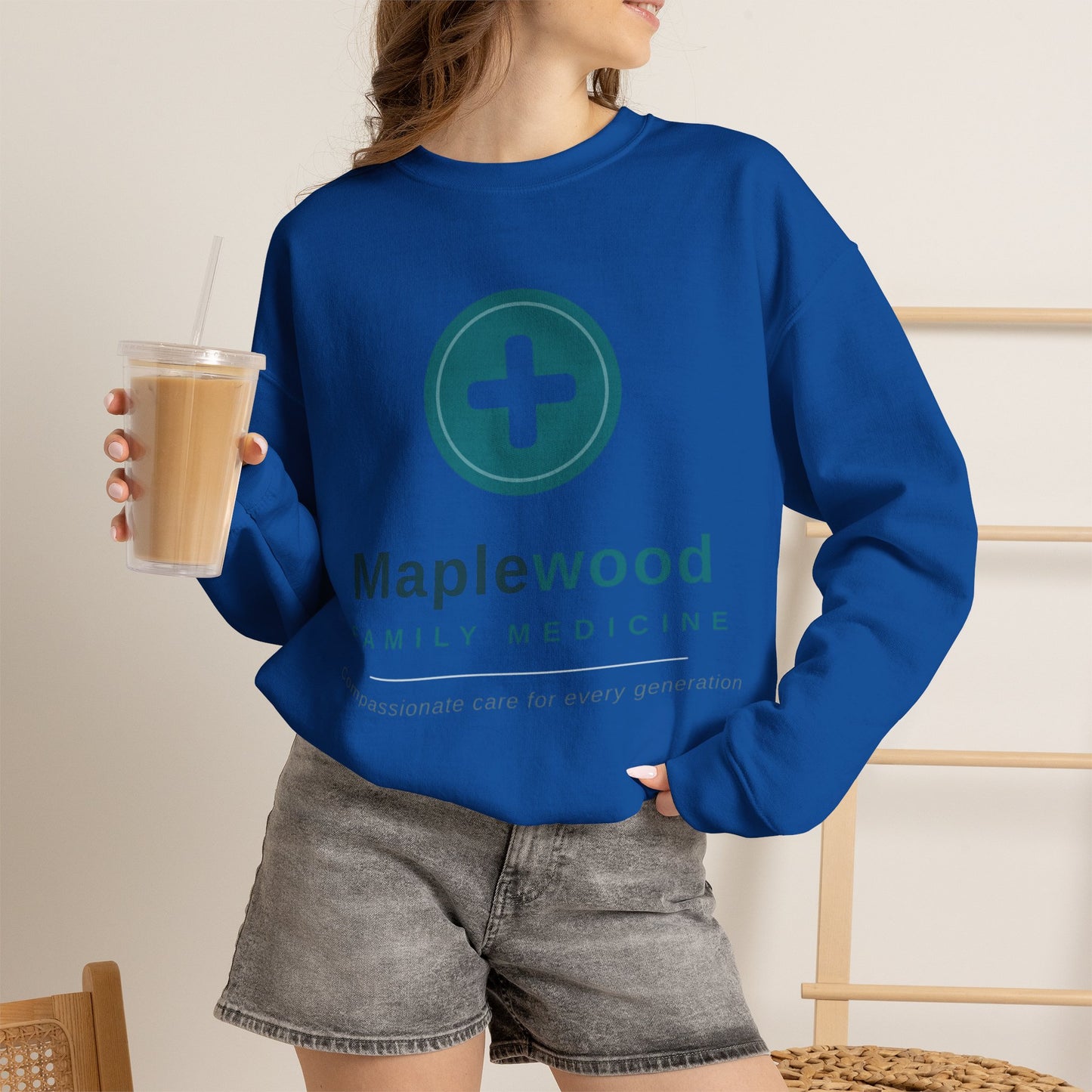 Custom Medical Office Logo Sweatshirt Clinic Team Gift Personalized Practice Crewneck Gildan 18000
