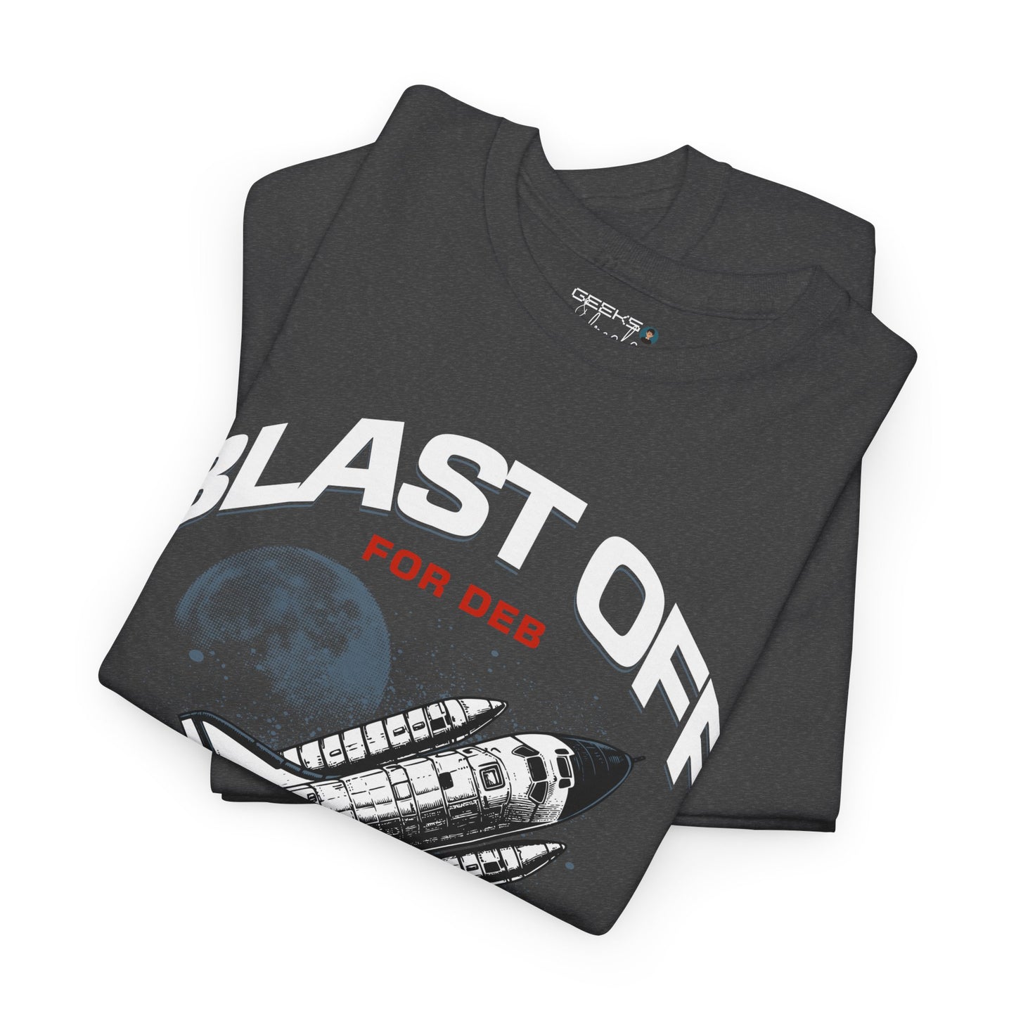 CAJUN DEB Blast Off Rocket GILDAN 5000 Unisex Heavy Cotton Tee, Trendy Graphic Tee