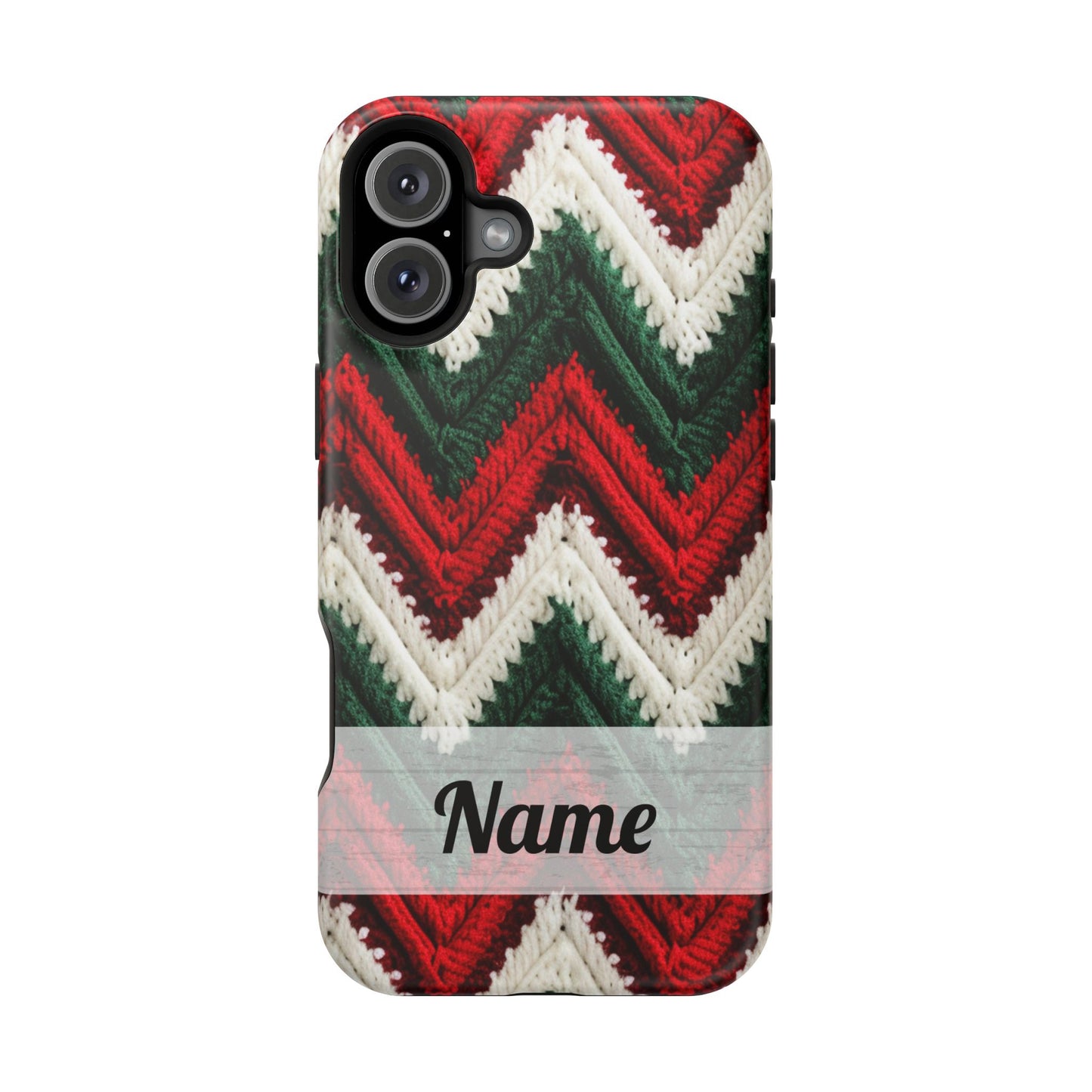 Vintage Christmas Crocheted Afghan Phone Case - Personalized Christmas Phone Case Impact-Resistant Case