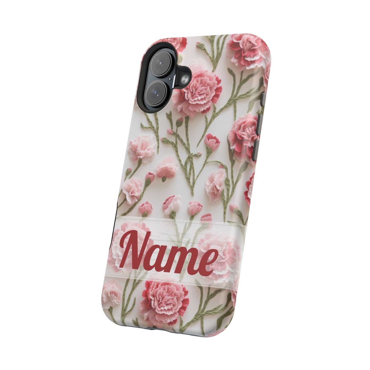 January Birth Flower Phone Case • Pink Carnation iPhone Cover • MagSafe Gift for Her