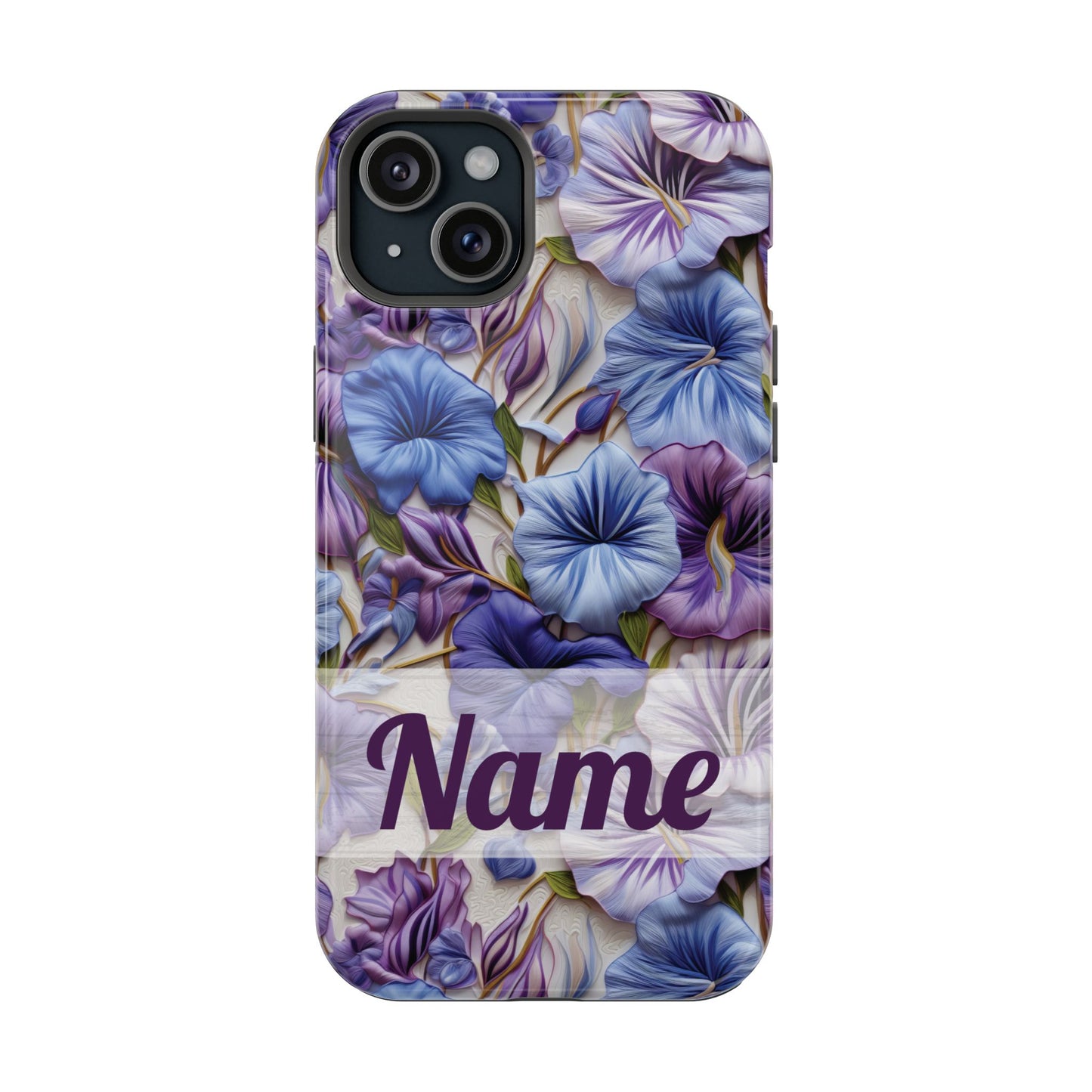September Birth Flower Phone Case • Morning Glory iPhone Cover • Purple MagSafe Gift