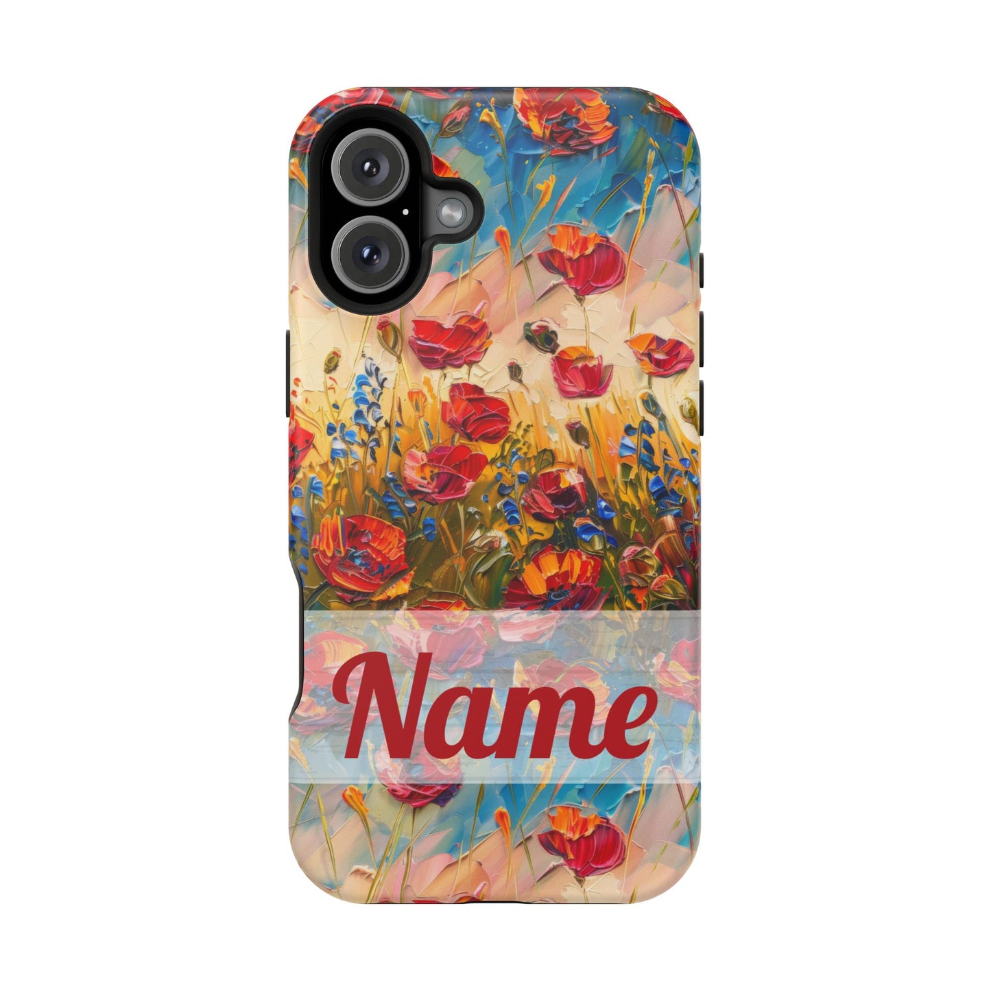 August Birth Flower Phone Case • Red Poppies Poppy iPhone Cover • Colorful Floral MagSafe Gift
