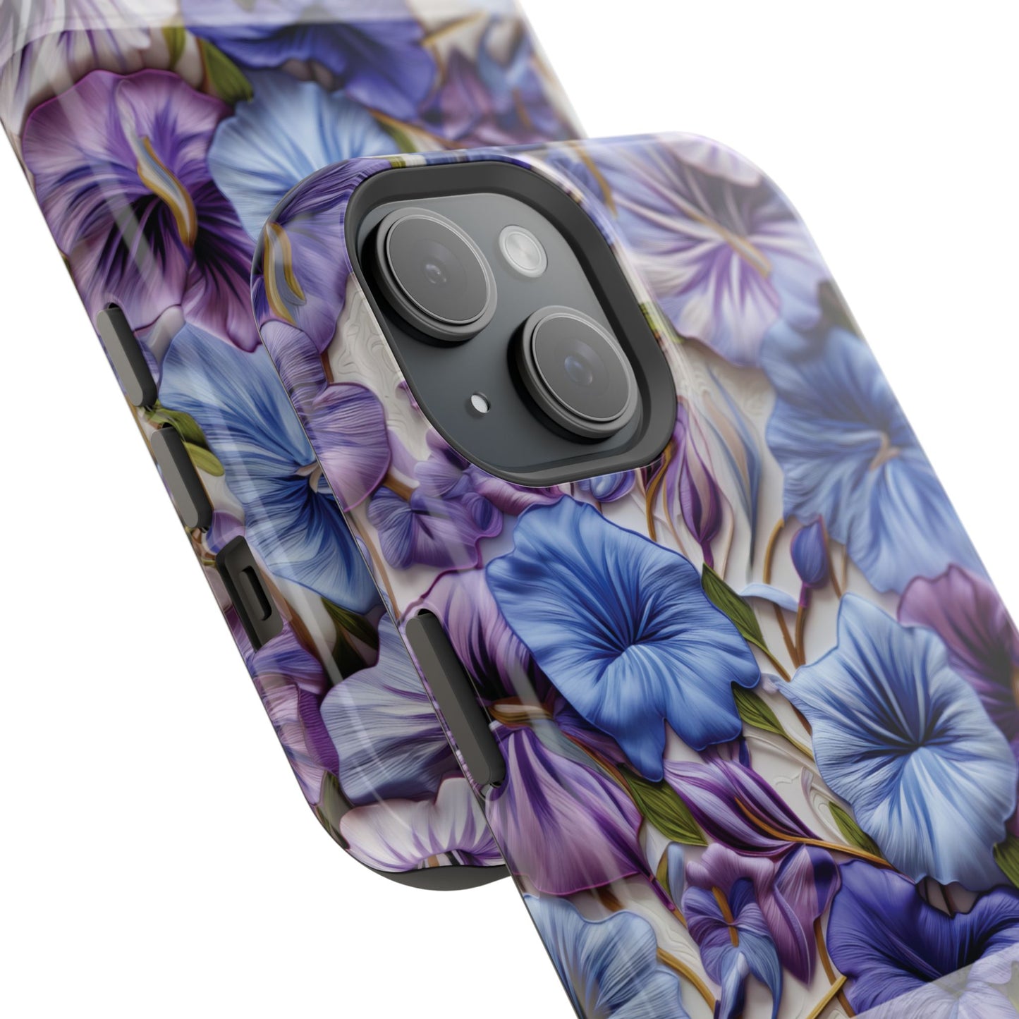 September Birth Flower Phone Case • Morning Glory iPhone Cover • Purple MagSafe Gift